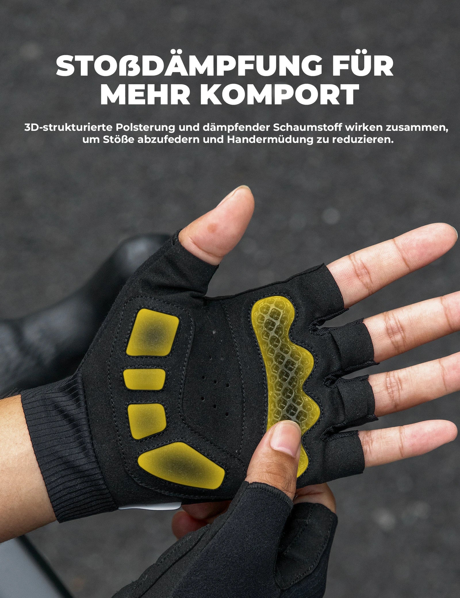 Halbfinger Fahrradhandschuhe Sommer Elastisch   At 212ab51c17d1