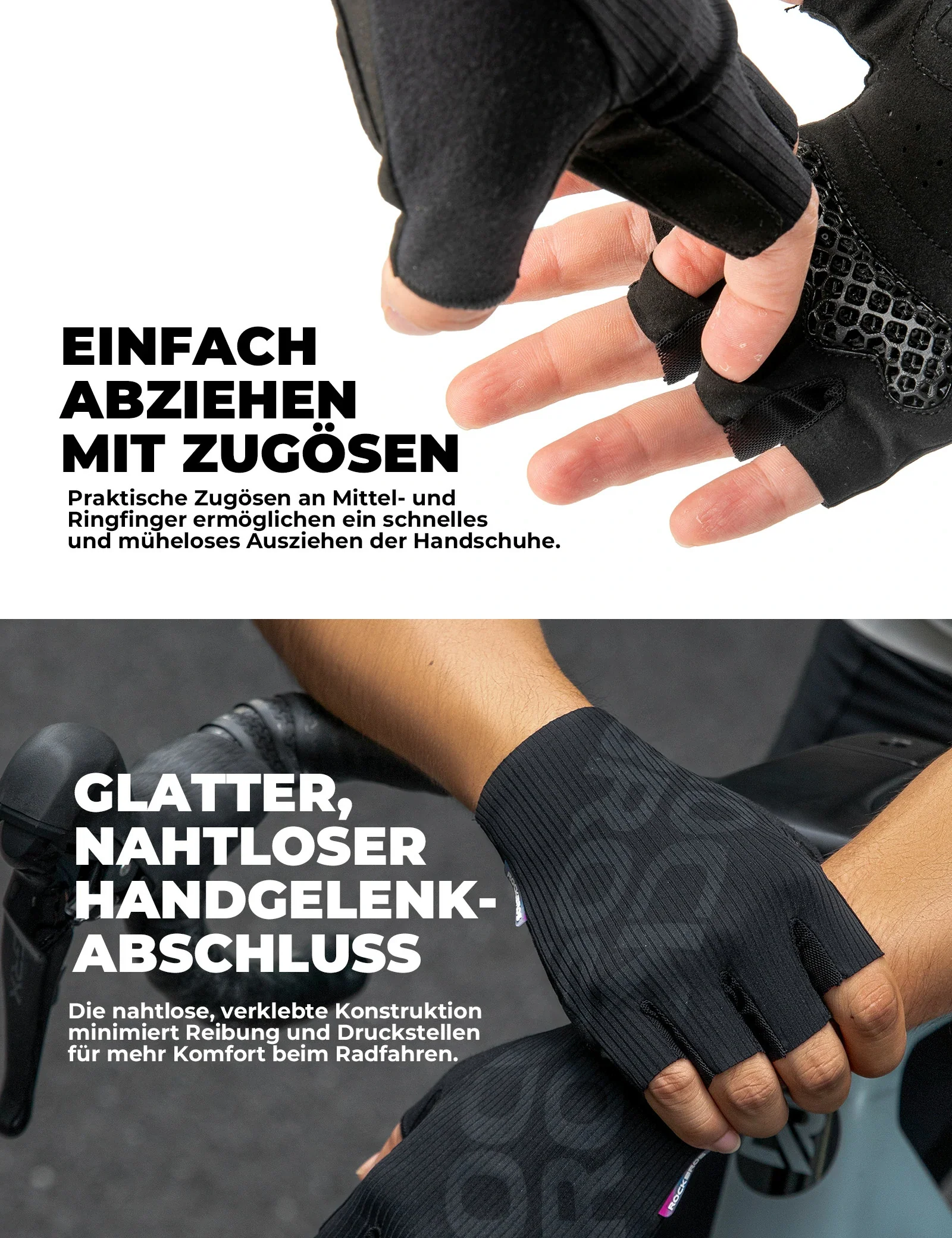 Halbfinger Fahrradhandschuhe Sommer Elastisch   At 9c77769c2376