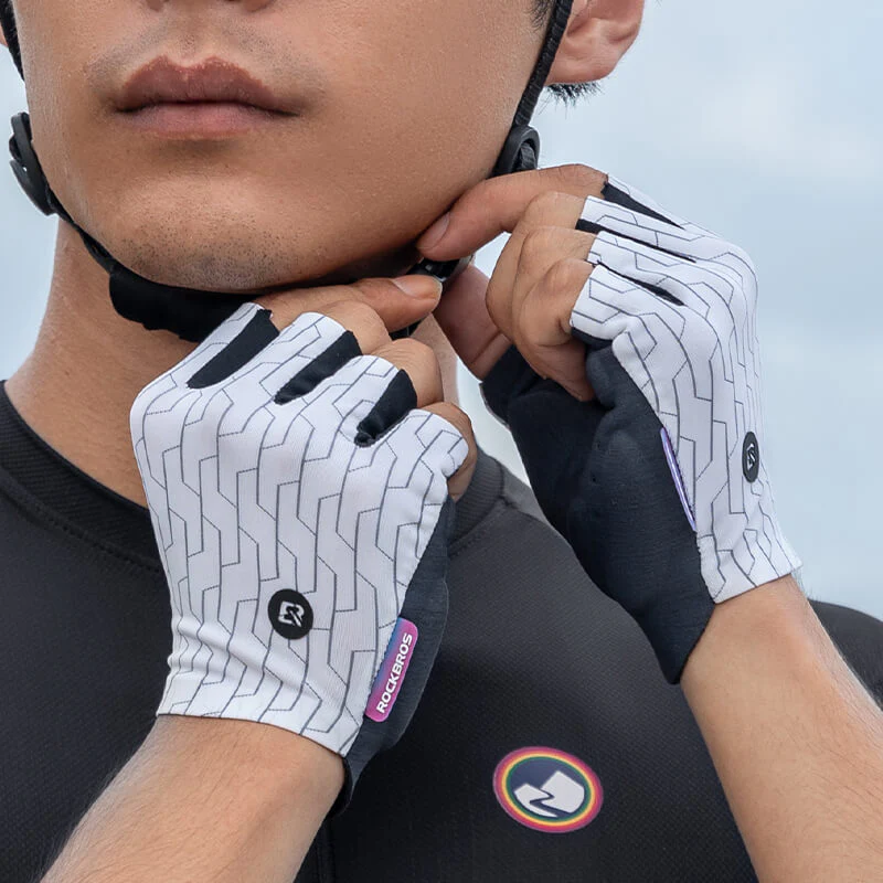 Halbfinger Fahrradhandschuhe Atmungsaktiv Stoßdämp a7ab00cb27a1