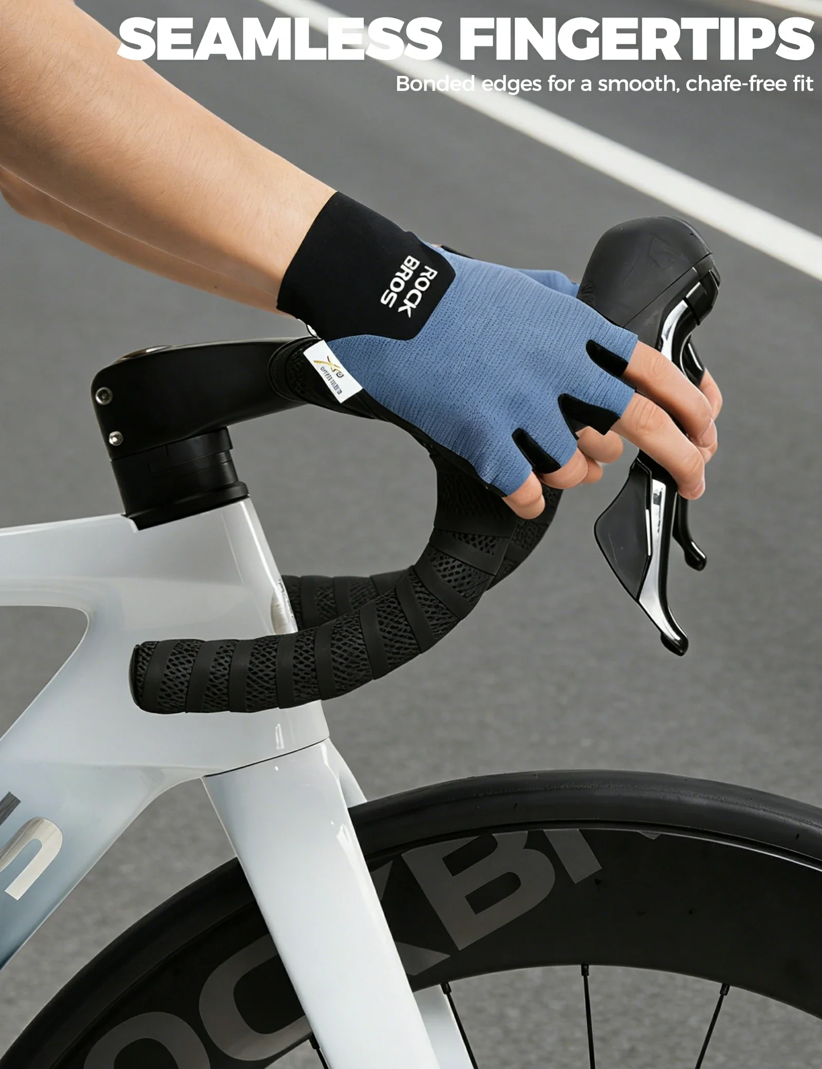 Halbfinger Fahrradhandschuhe mit PORON XRD Polster 1dc9b1e13fbe