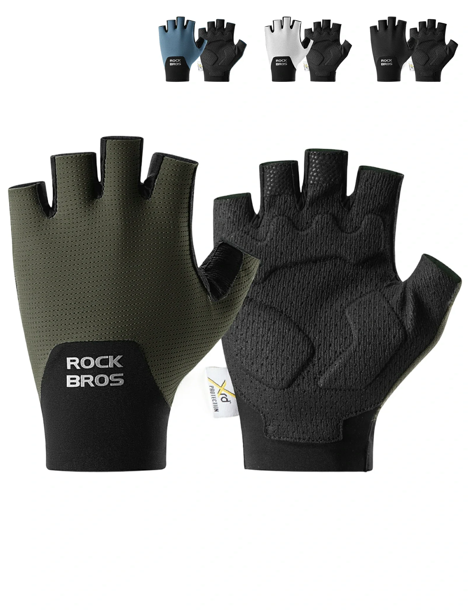 Halbfinger Fahrradhandschuhe mit PORON XRD Polster 747a6404ecfd