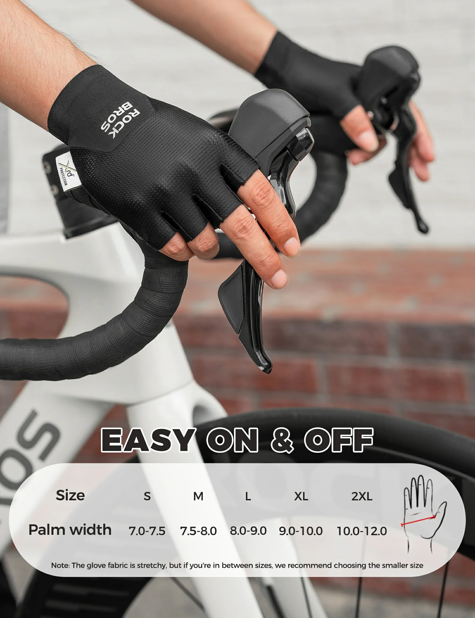 Halbfinger Fahrradhandschuhe mit PORON XRD Polster 7b9995b2889c