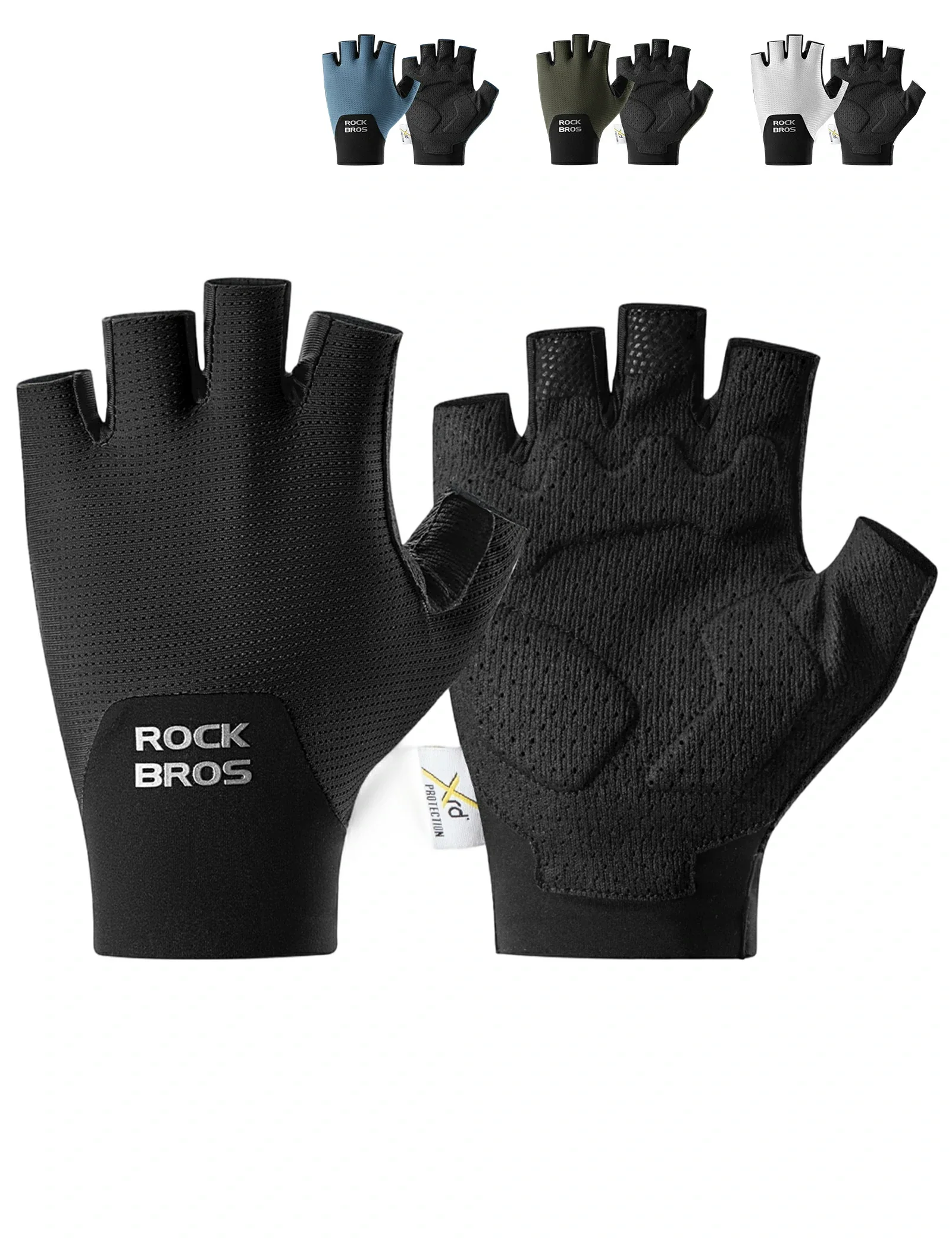 Halbfinger Fahrradhandschuhe mit PORON XRD Polster a89a655e11c1