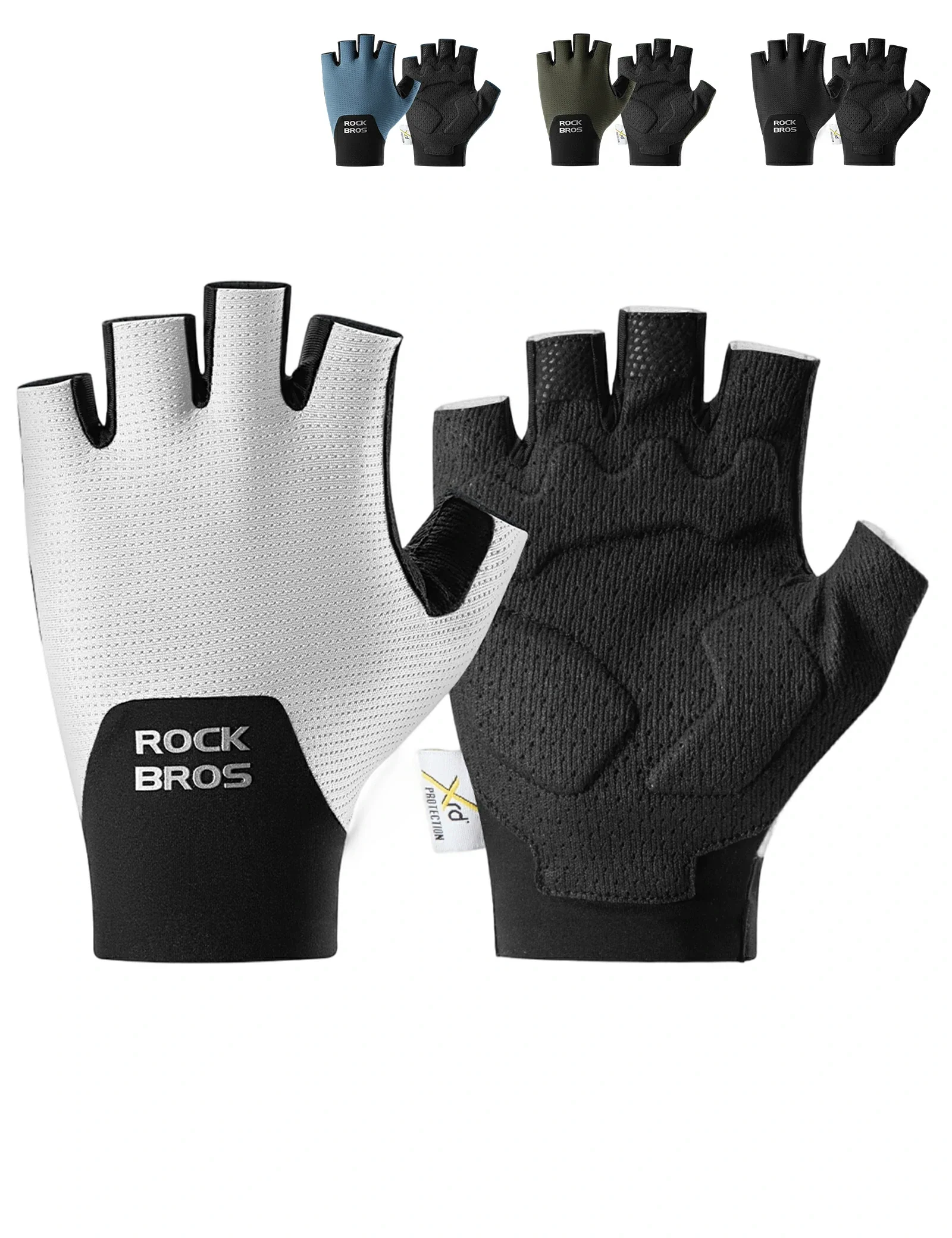 Halbfinger Fahrradhandschuhe mit PORON XRD Polster e091a31b19a9