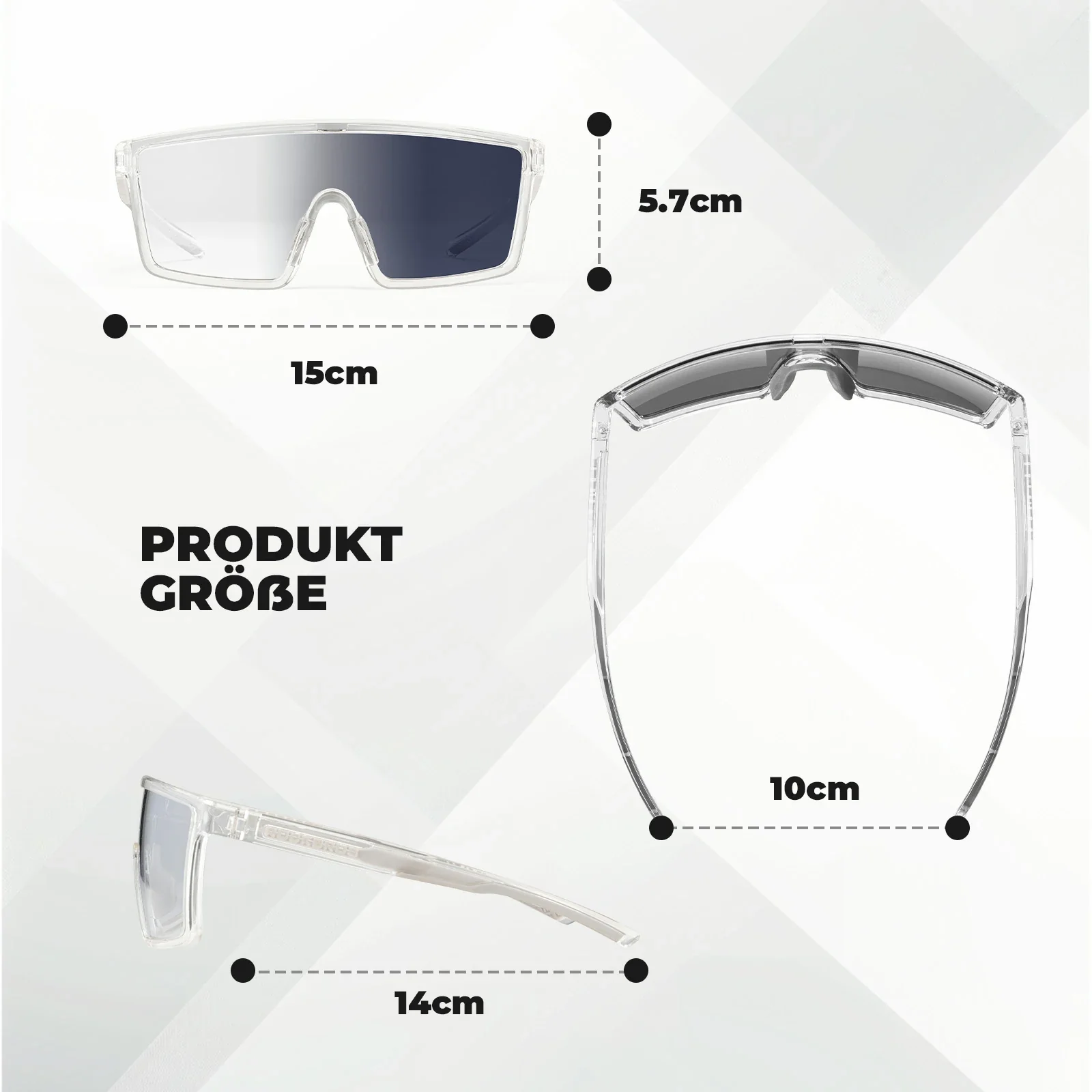 Photochromatisch Fahrradbrille  UV400 mit TR90 Rah 0bb1fc192885