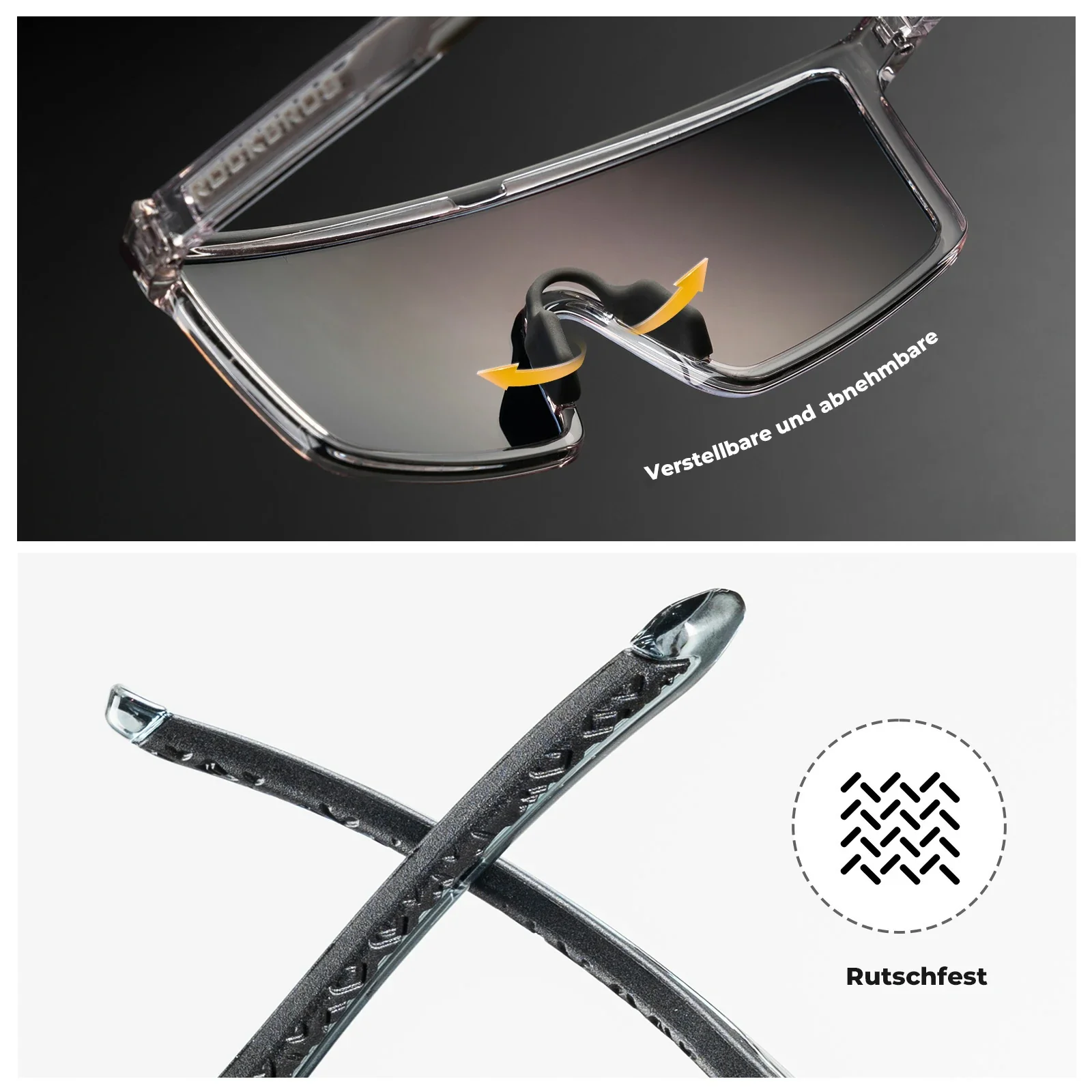 Photochromatisch Fahrradbrille  UV400 mit TR90 Rah 3581a58602c5