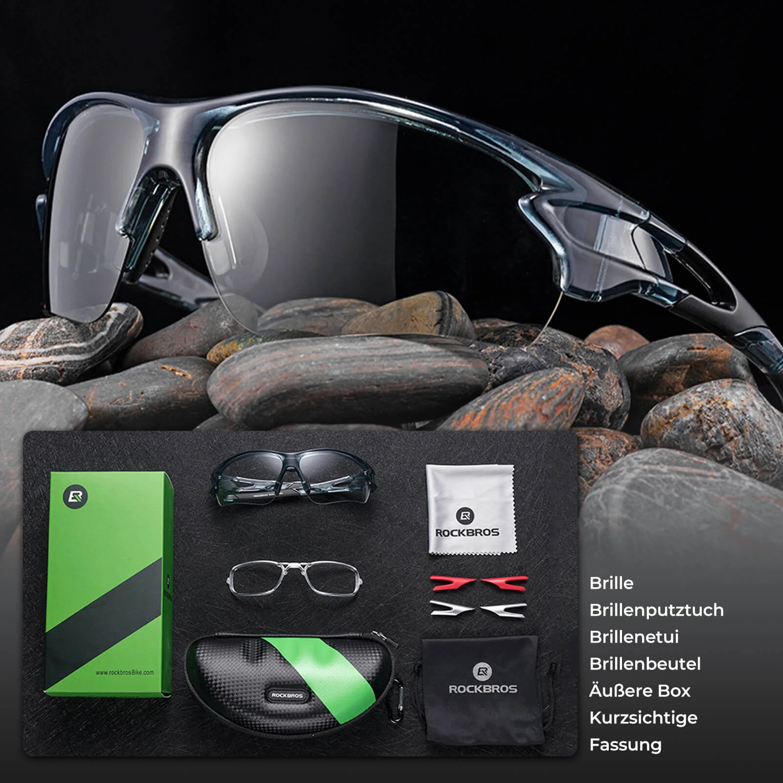 Photochromatische Fahrradbrille für Damen und Herr 9b848fe9ea68
