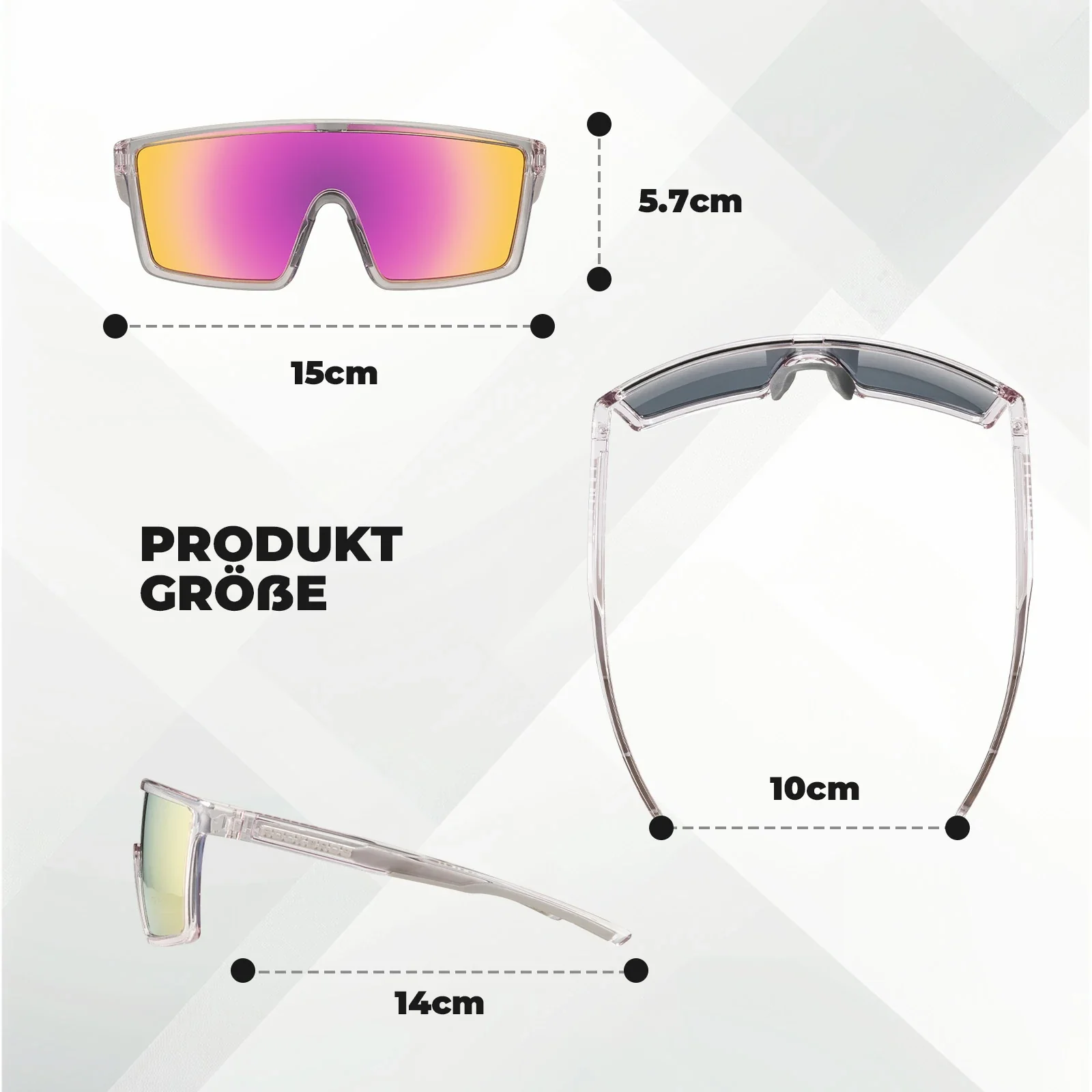 Polarisiert Fahrradbrille  UV400 mit TR90 Rahmen 3179d23cdbfc