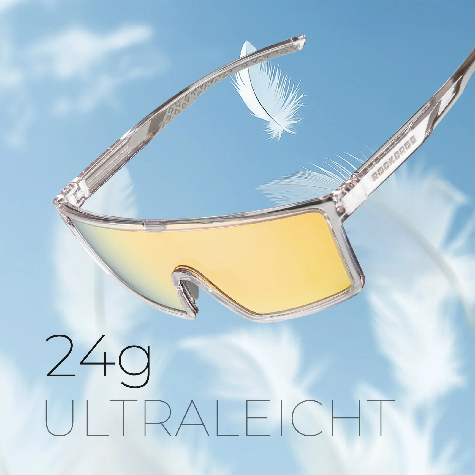 Polarisiert Fahrradbrille  UV400 mit TR90 Rahmen 568f4452573b