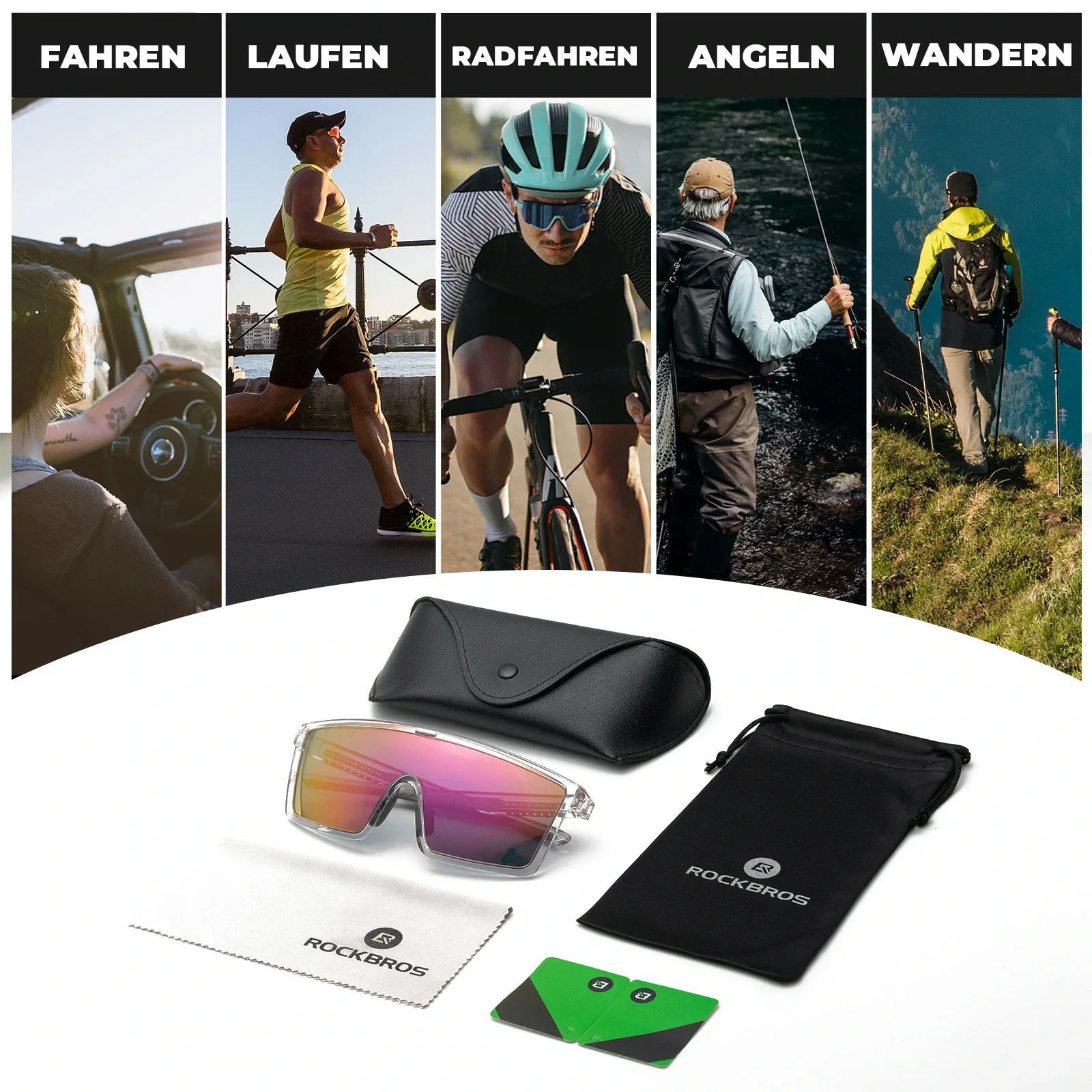 Polarisiert Fahrradbrille  UV400 mit TR90 Rahmen 6b7ec3f78e41
