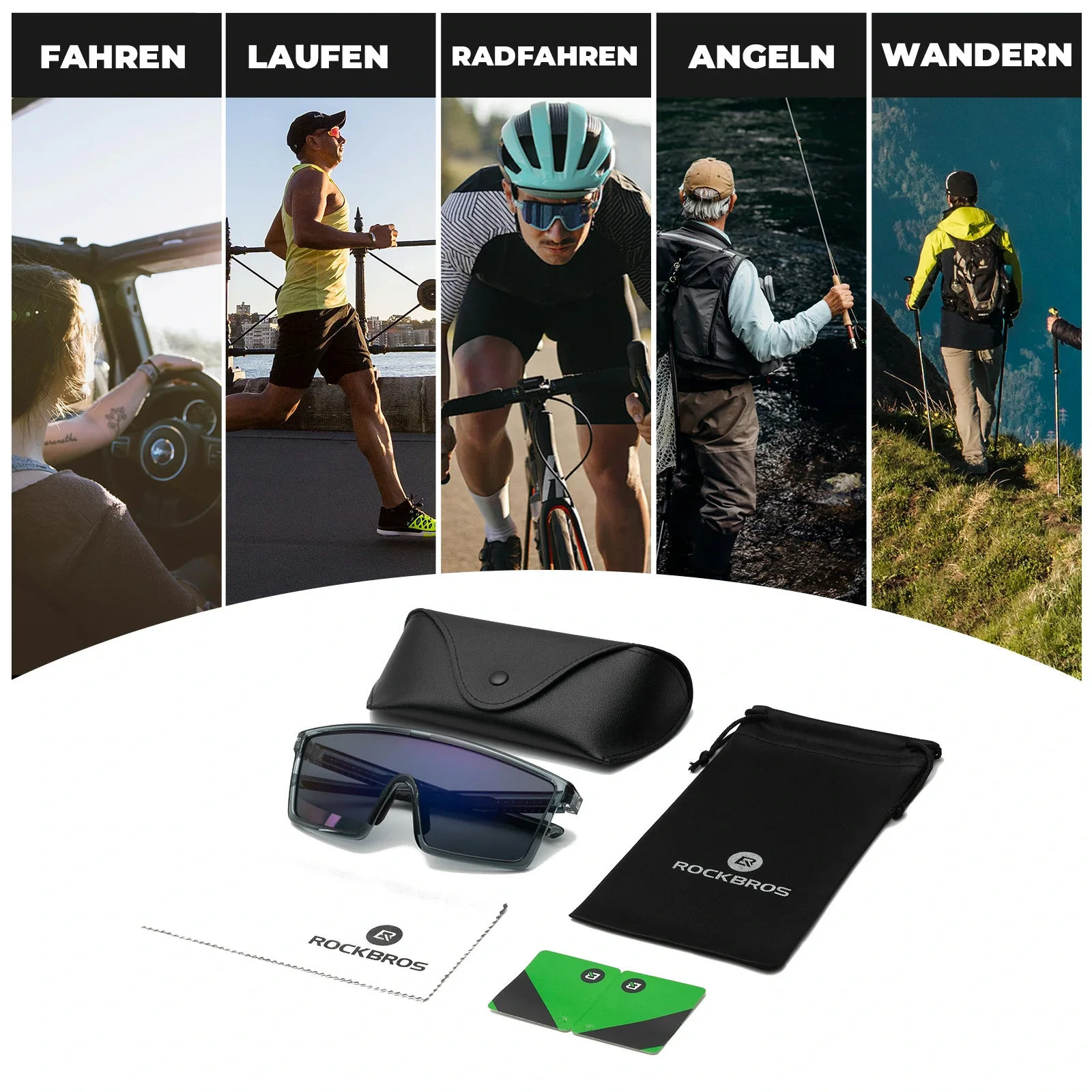 Polarisiert Fahrradbrille  UV400 mit TR90 Rahmen 8358ea13e15c