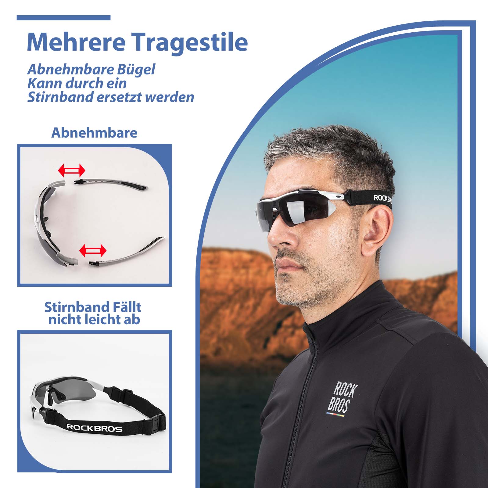 Polarisierte Fahrrad Sonnenbrille mit UV400 Schutz 66e393496716