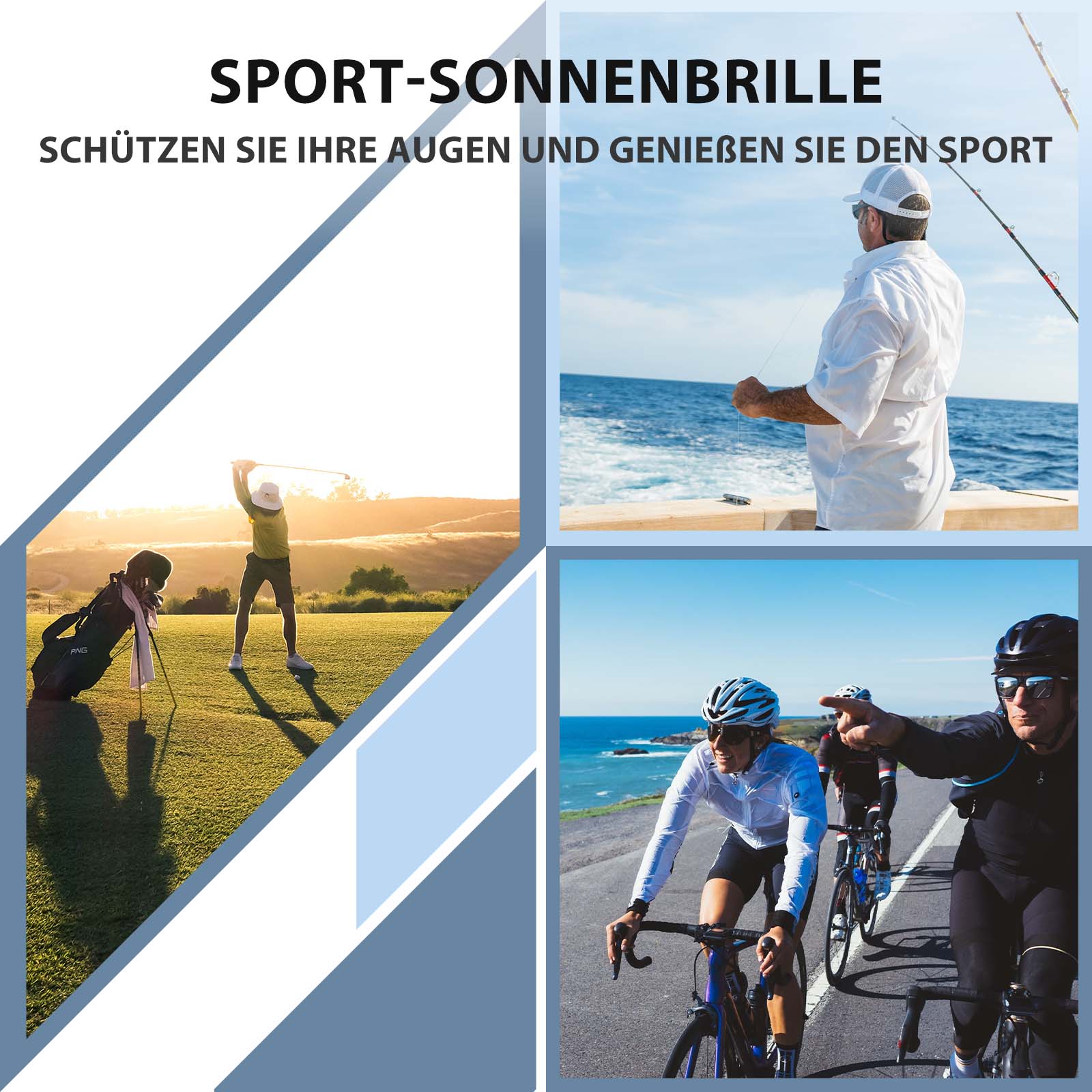 Polarisierte Fahrrad Sonnenbrille mit UV400 Schutz 8501fed26ae6