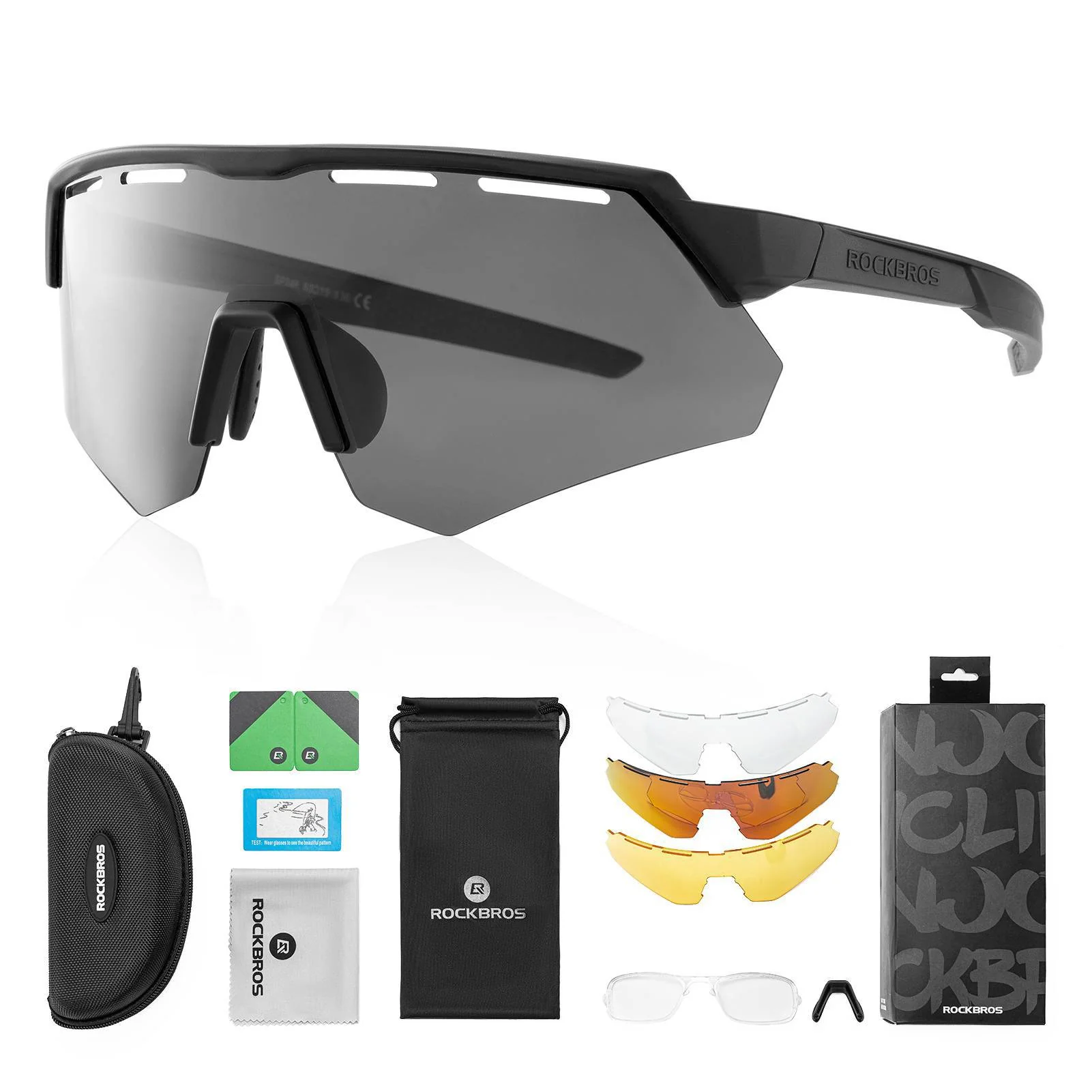 Polarisierte Fahrradbrille mit 4 Wechselgläsern 41e2baeee14d