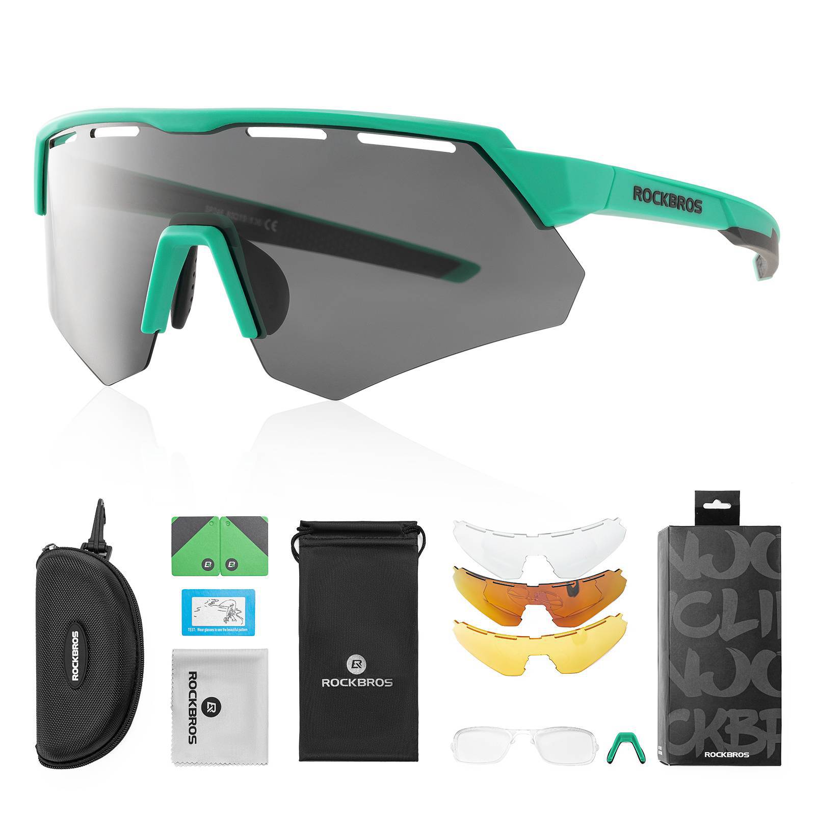 Polarisierte Fahrradbrille mit 4 Wechselgläsern 43ae7149adf9