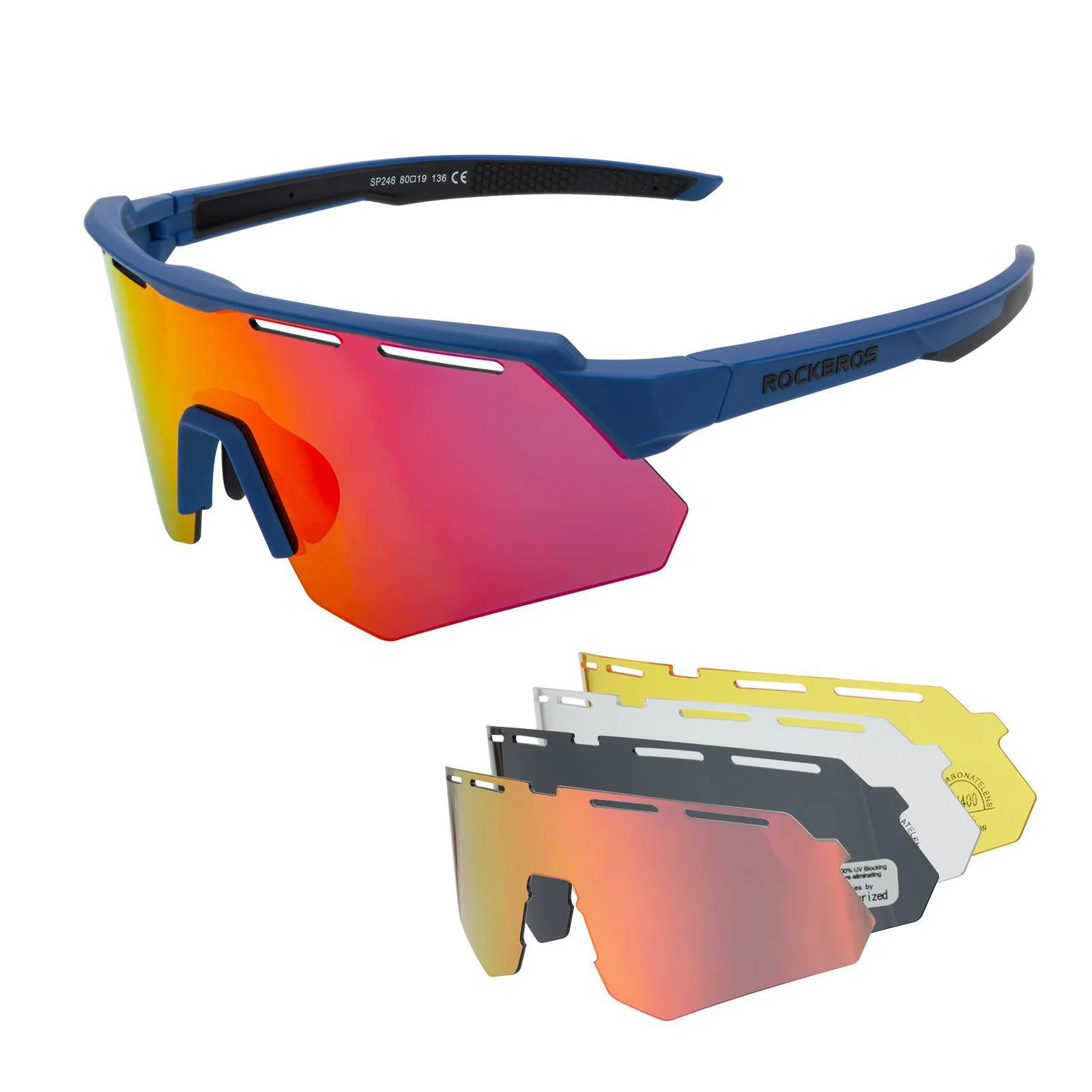 Polarisierte Fahrradbrille mit 4 Wechselgläsern 66c51efc7c63