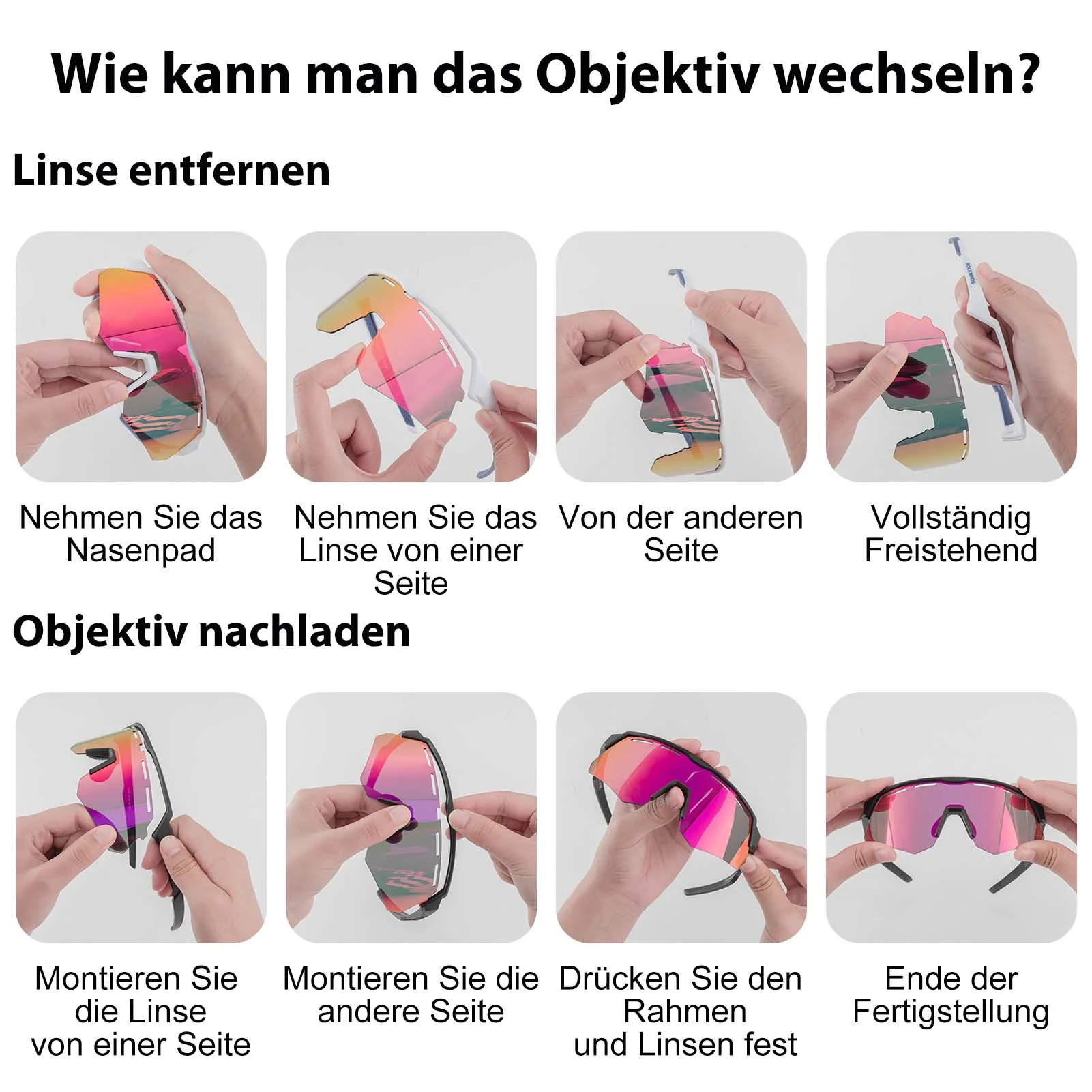 Polarisierte Fahrradbrille mit 4 Wechselgläsern fda9005af5d1