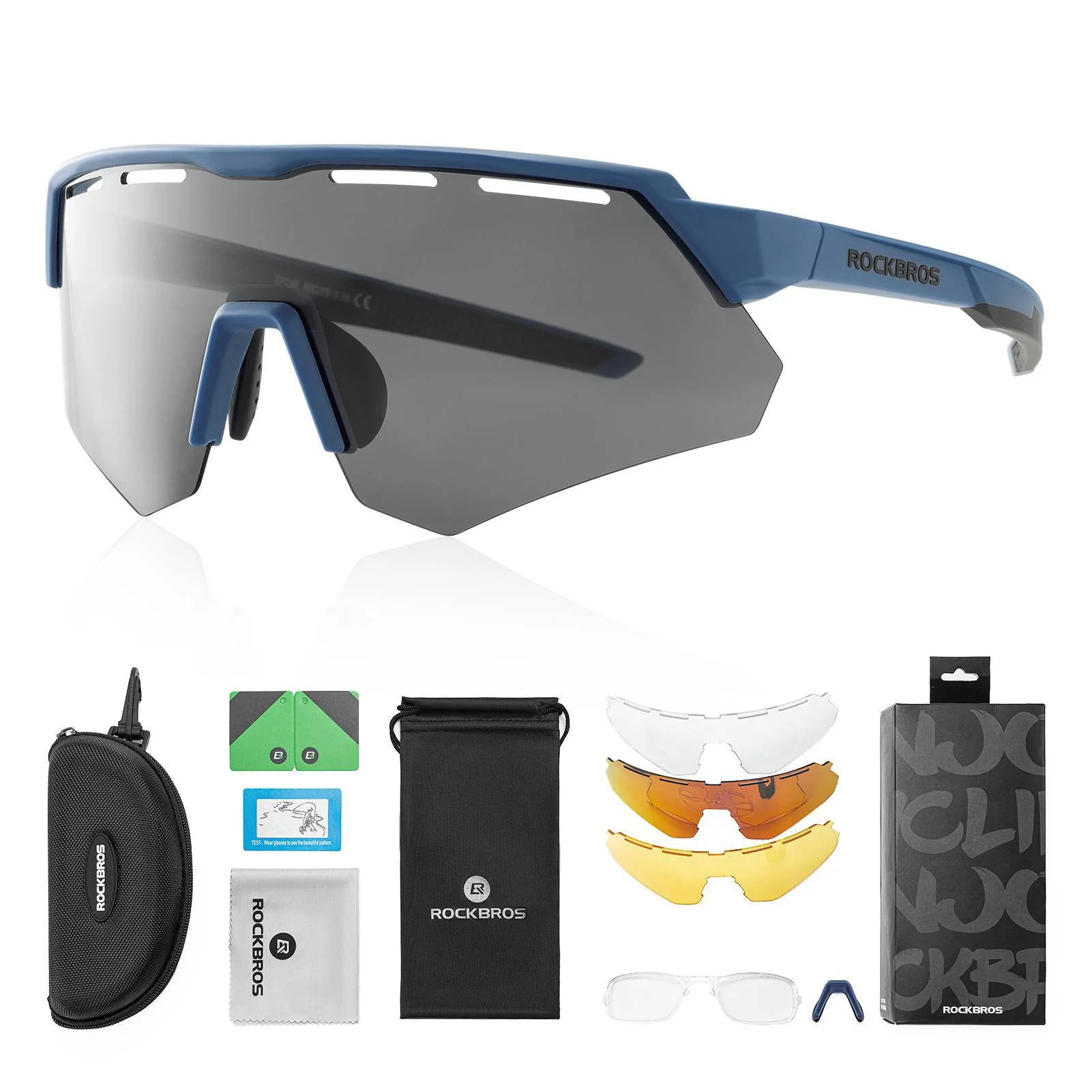 Polarisierte Fahrradbrille mit 4 Wechselgläsern ffa2a6f7e271