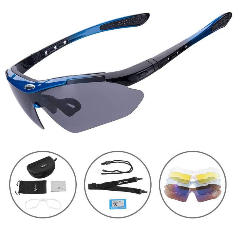 Polarisierte Fahrradbrille mit 5 Wechselgläsern 3a5a7be38d50