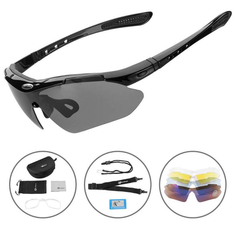 Polarisierte Fahrradbrille mit 5 Wechselgläsern a7a6f84beaad