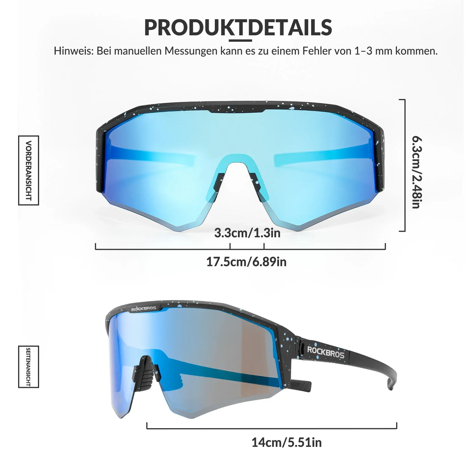 Polarisierte Fahrradbrille mit Verstellbaren Bügel 7649505dfbc6