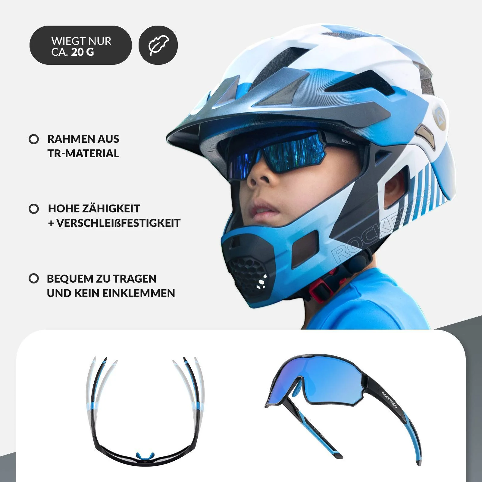 Polarisierte Kinder Fahrradbrille mit UV400 Schutz 24789559cbf8