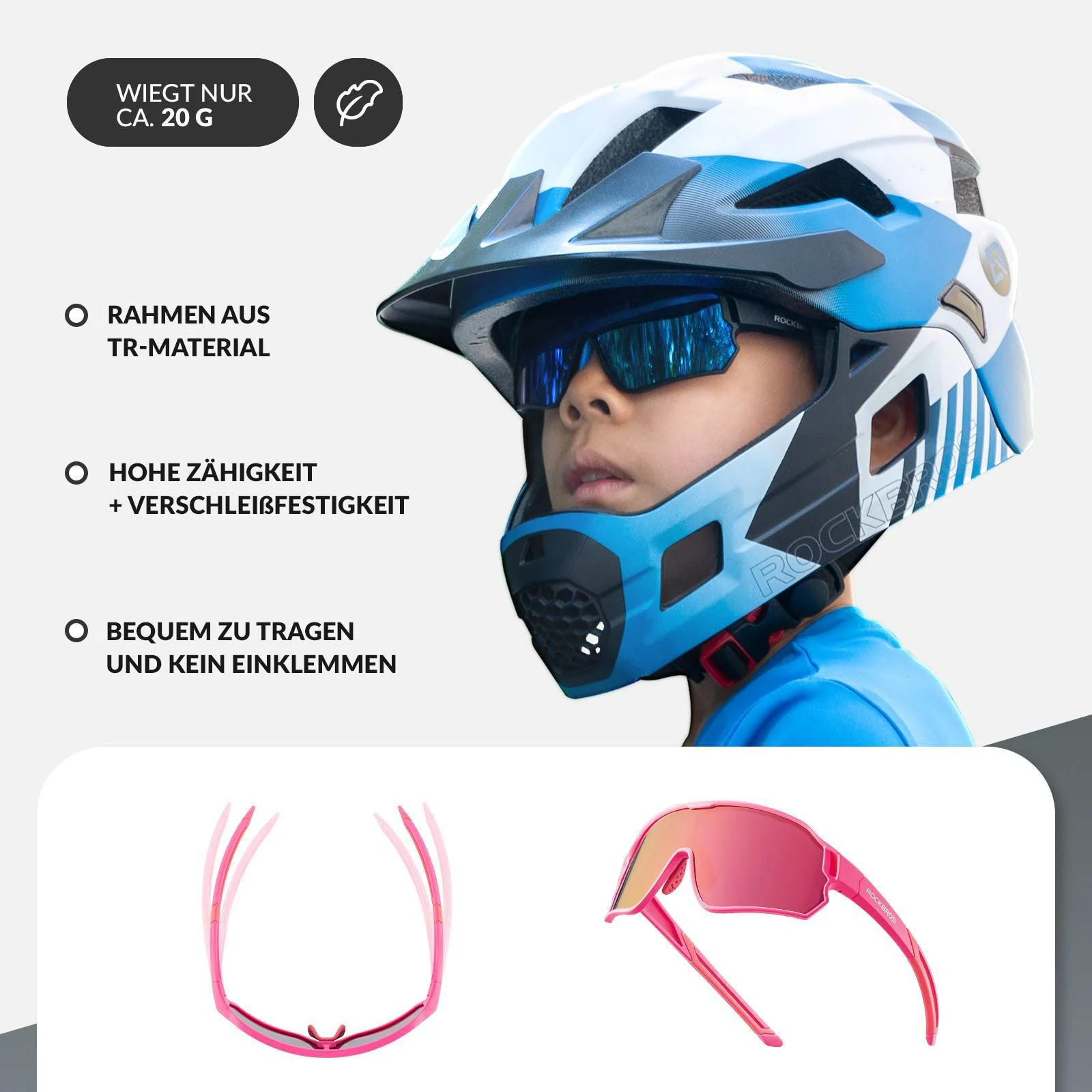 Polarisierte Kinder Fahrradbrille mit UV400 Schutz d140a1472219