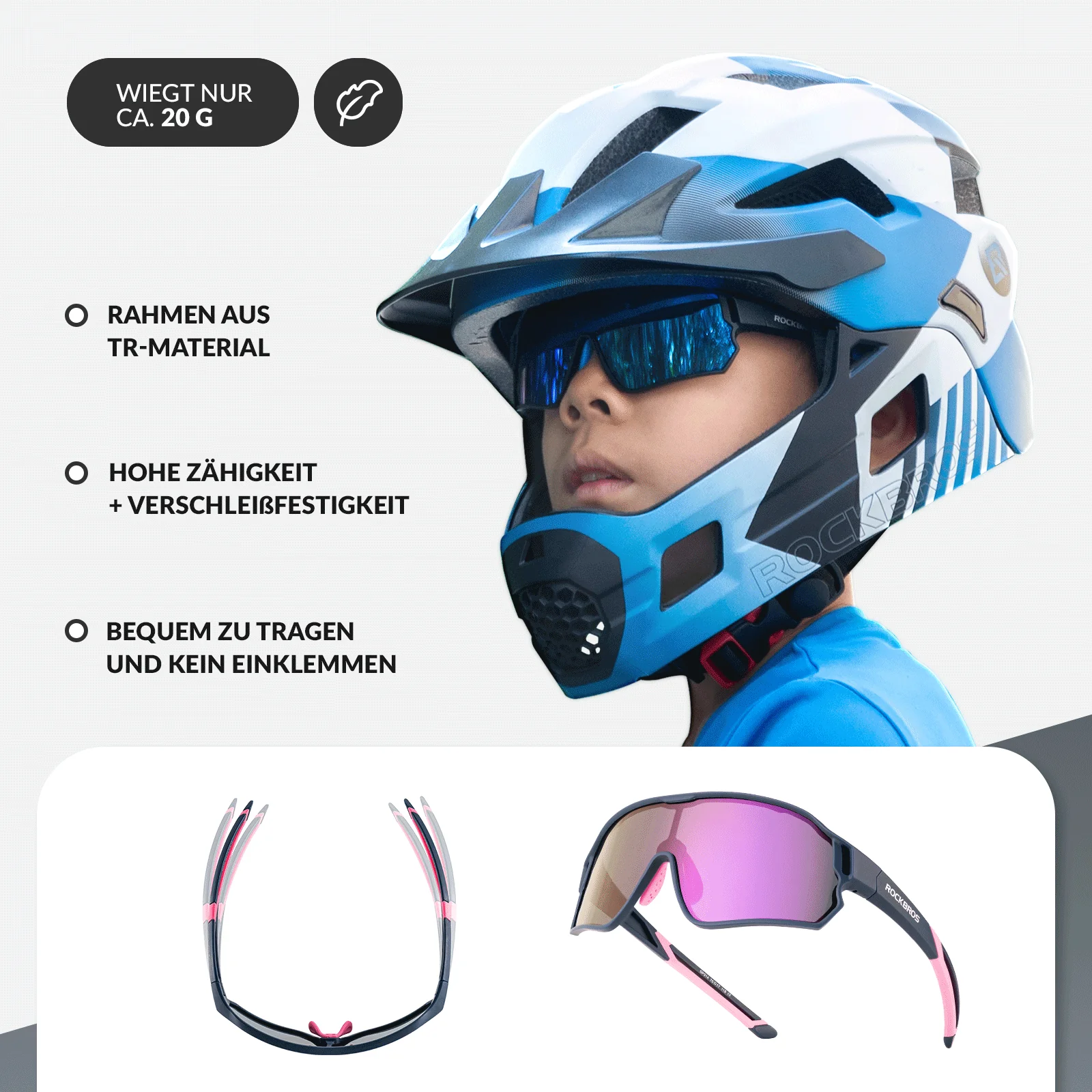 Polarisierte Kinder Fahrradbrille mit UV400 Schutz e772454da659