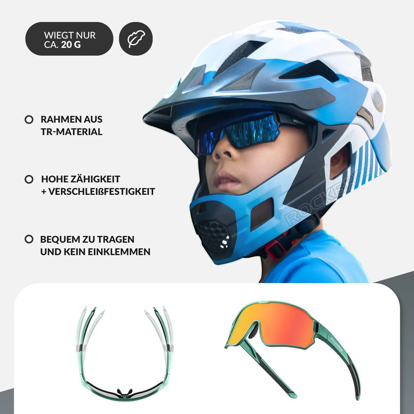Polarisierte Kinder Fahrradbrille mit UV400 Schutz ebecdbc442a0