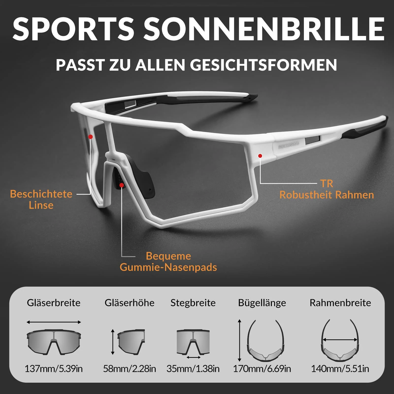 Polarisierte Sport Sonnenbrille für den Outdoorspo 015bc3e28389