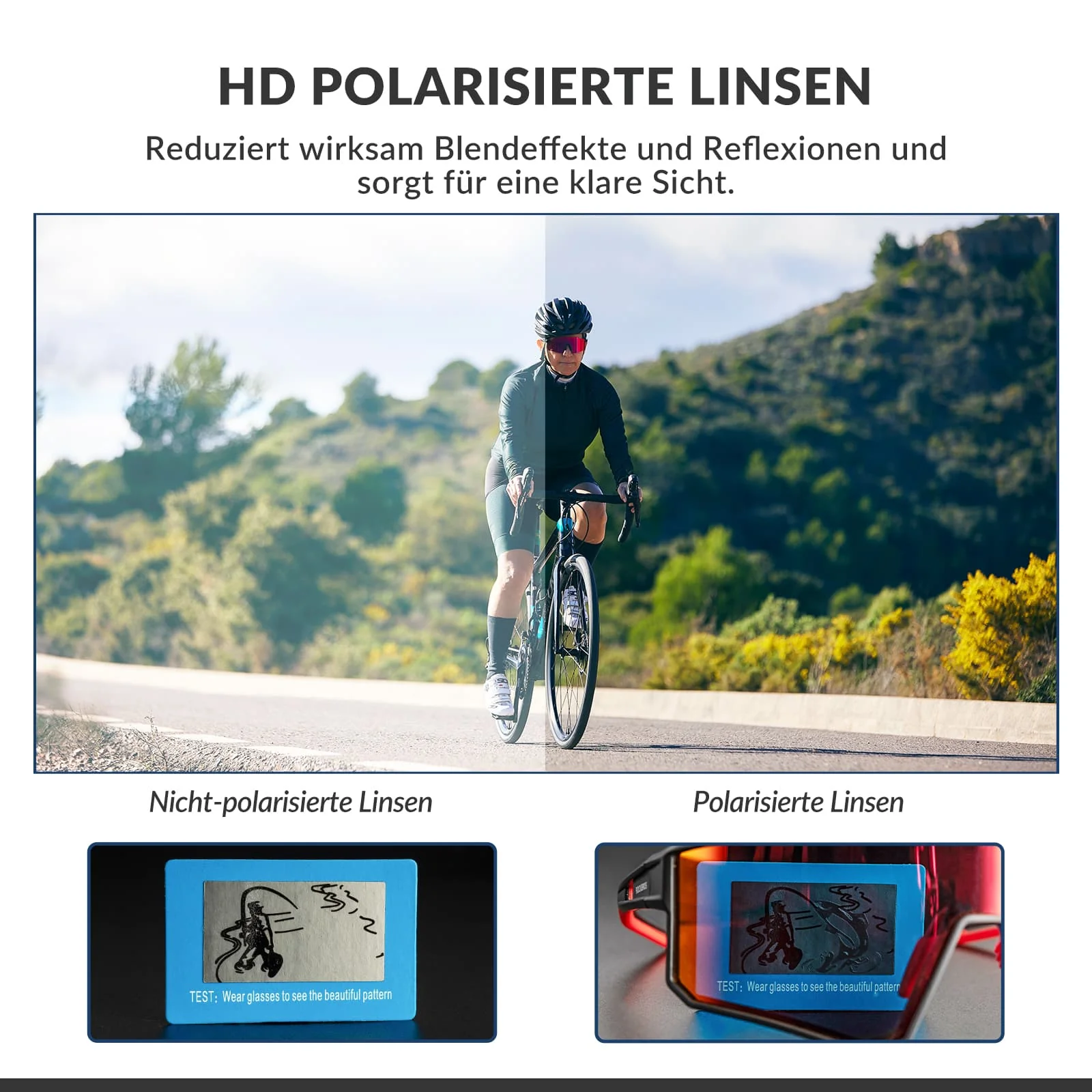 Polarisierte Sport Sonnenbrille für den Outdoorspo 333efaeaa7bd