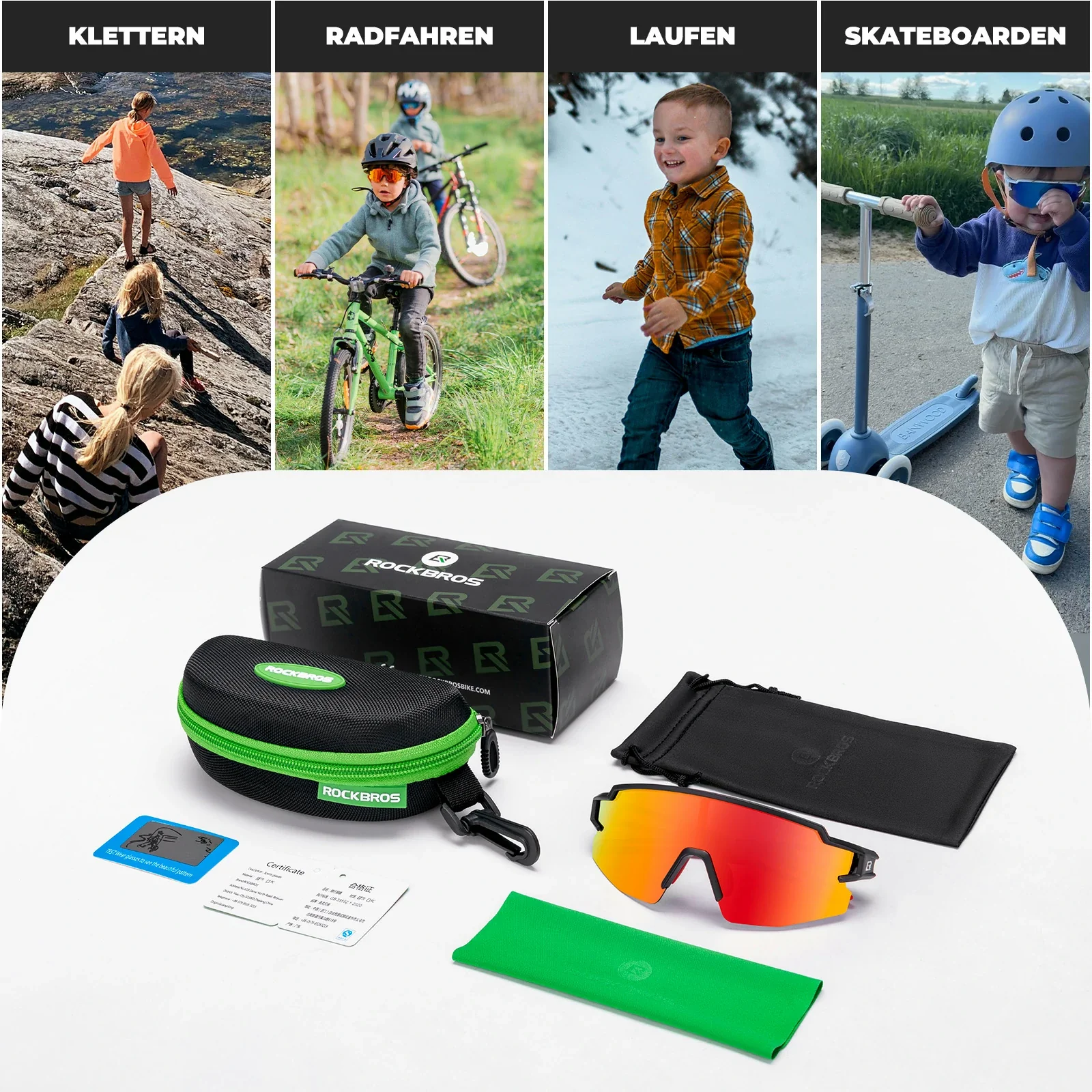 Polarisierte Sport  und Fahrradbrille für Kinder 0601fb904e35