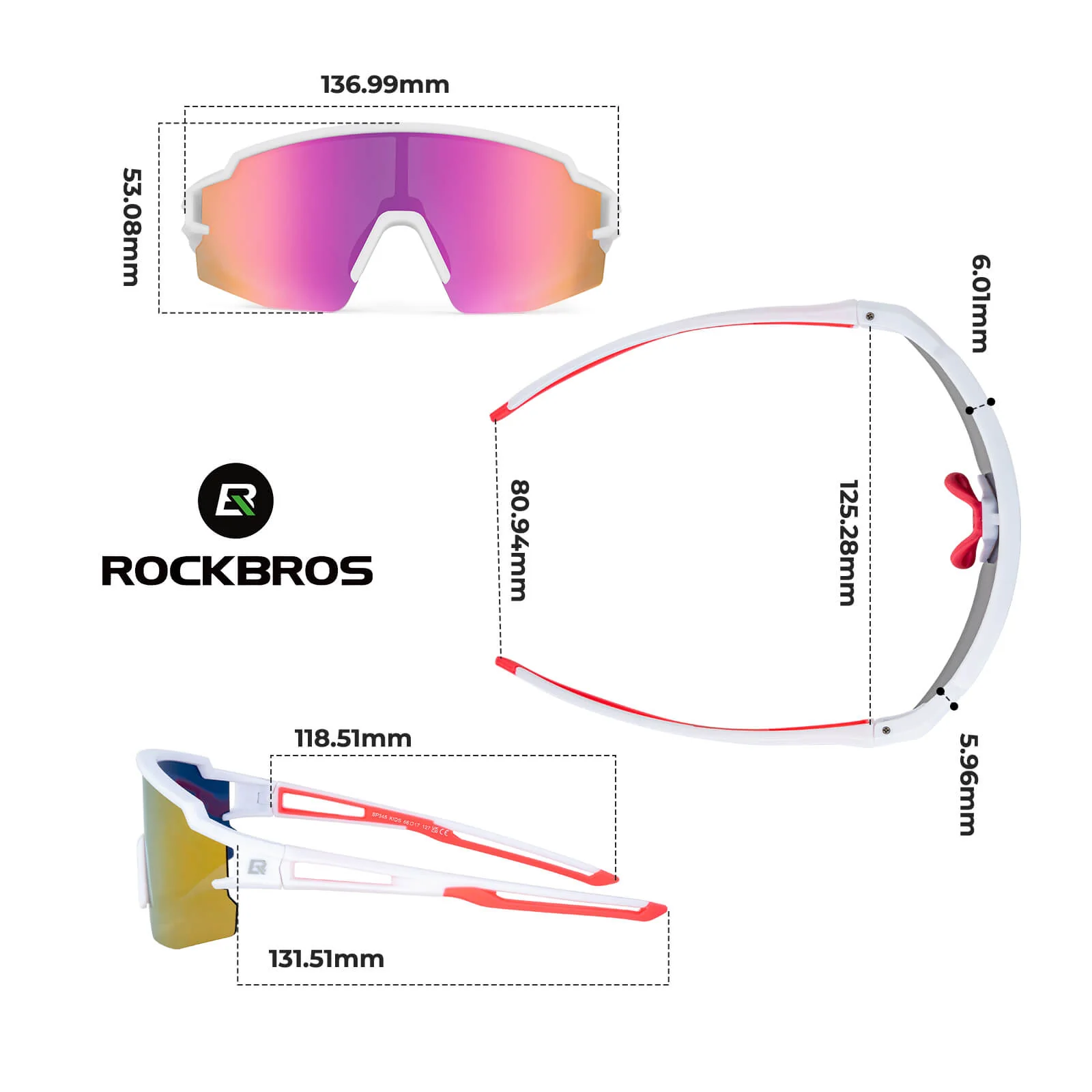 Polarisierte Sport  und Fahrradbrille für Kinder 1d1d4ca26cfb