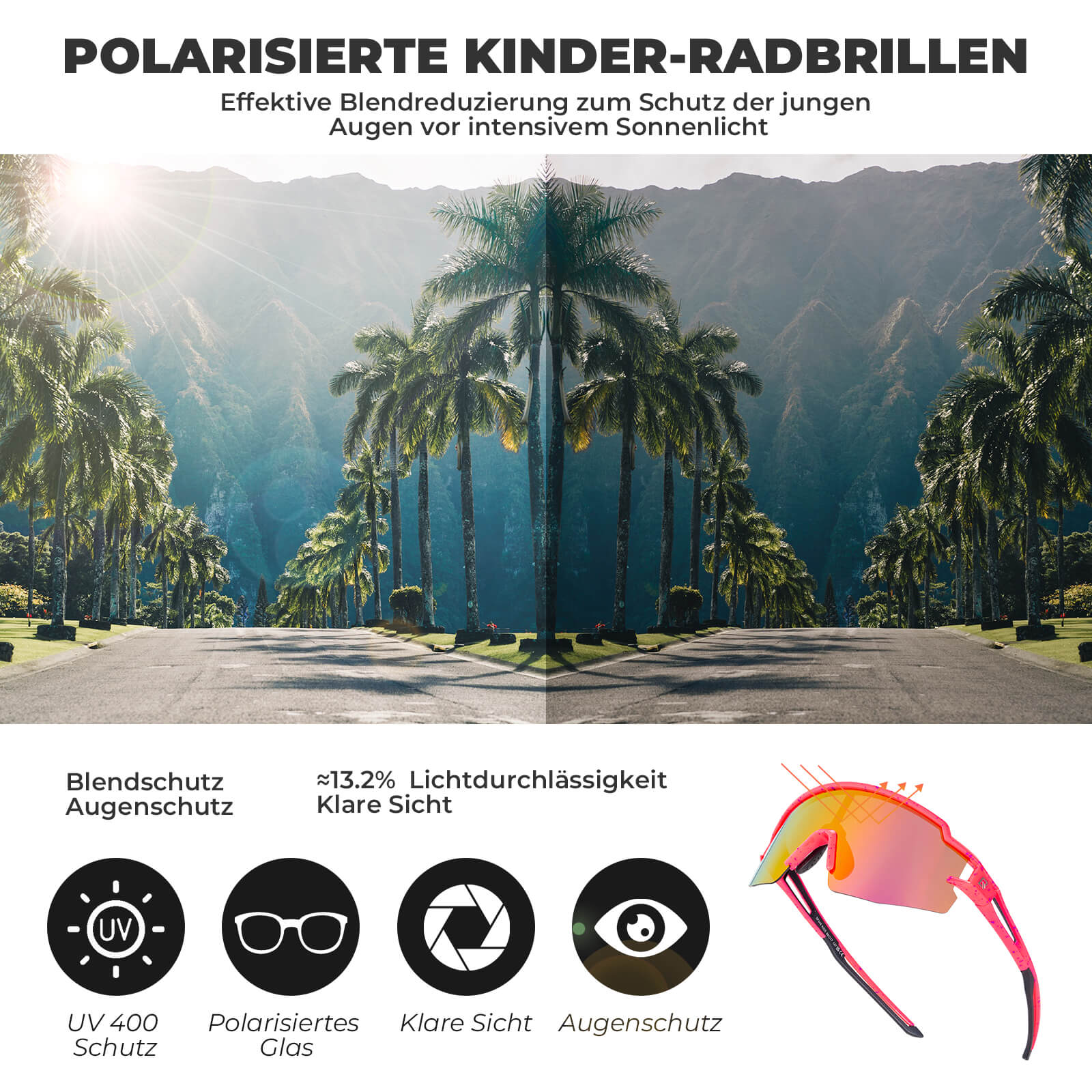 Polarisierte Sport  und Fahrradbrille für Kinder fc5cd47075f8