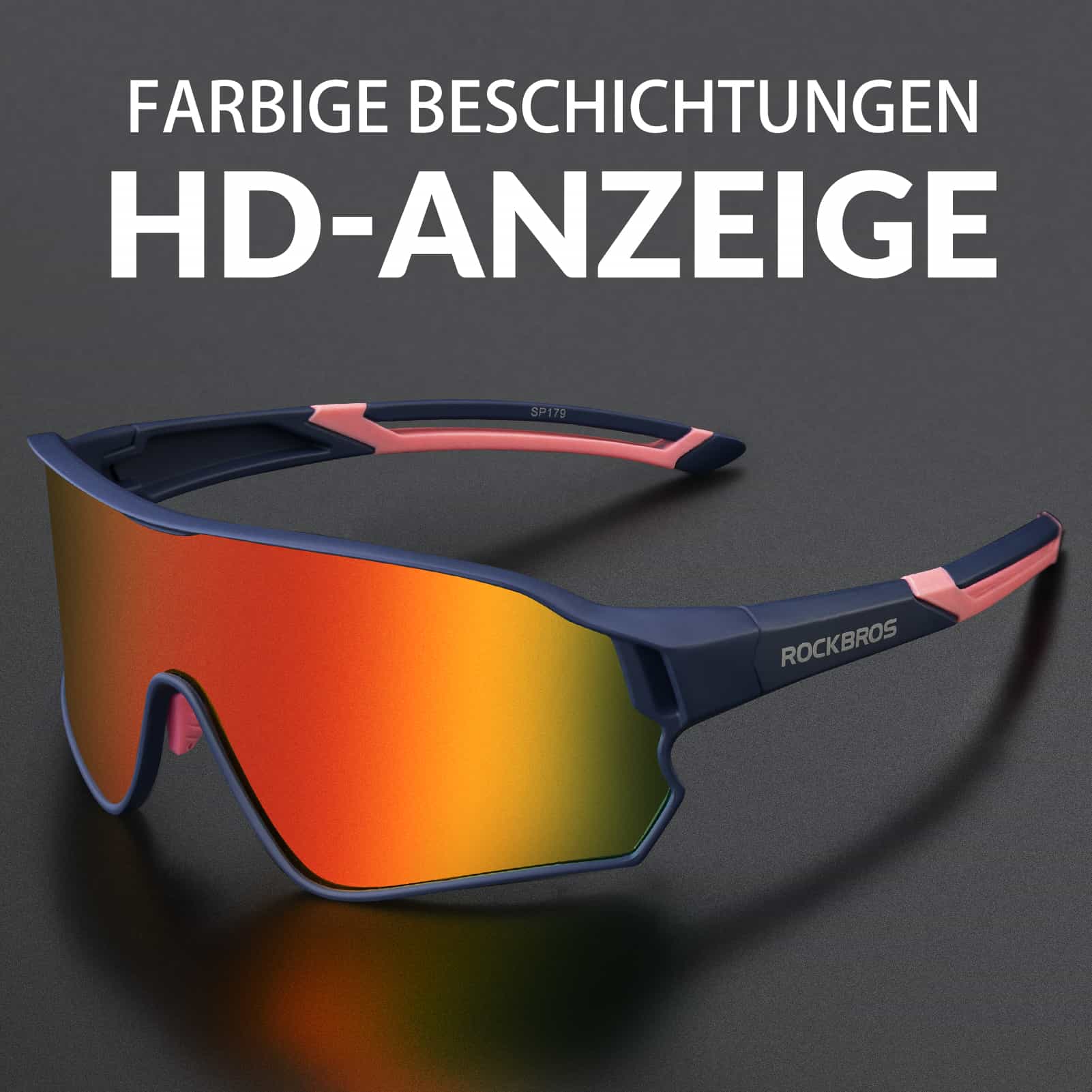 Polarisierte Sportbrille für Radfahrer  UV Schutz  4de7377e6211