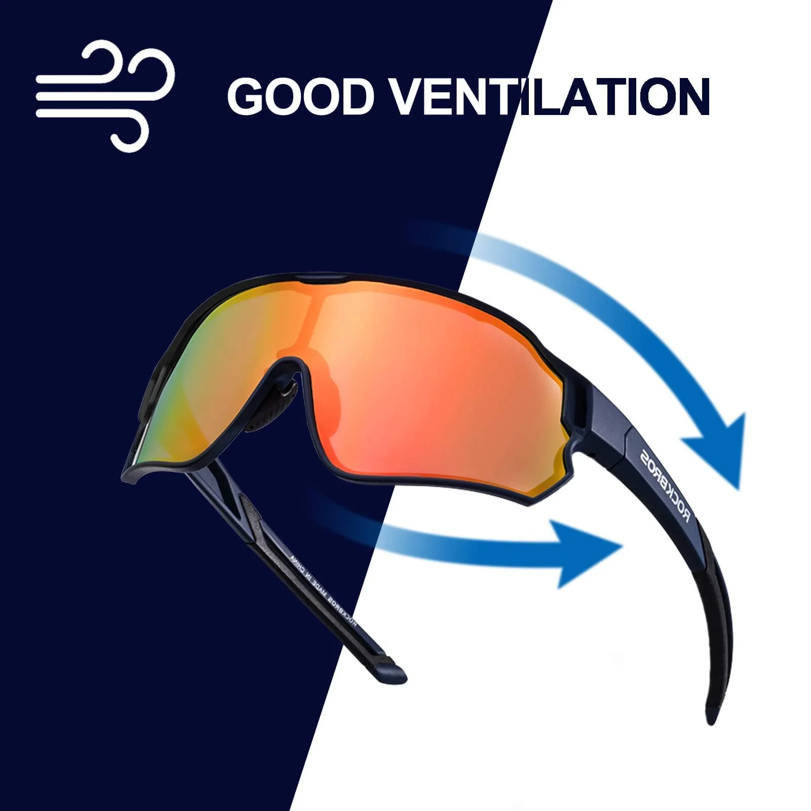 Polarisierte Sportbrille für Radfahrer  UV Schutz  b306a5d310d6