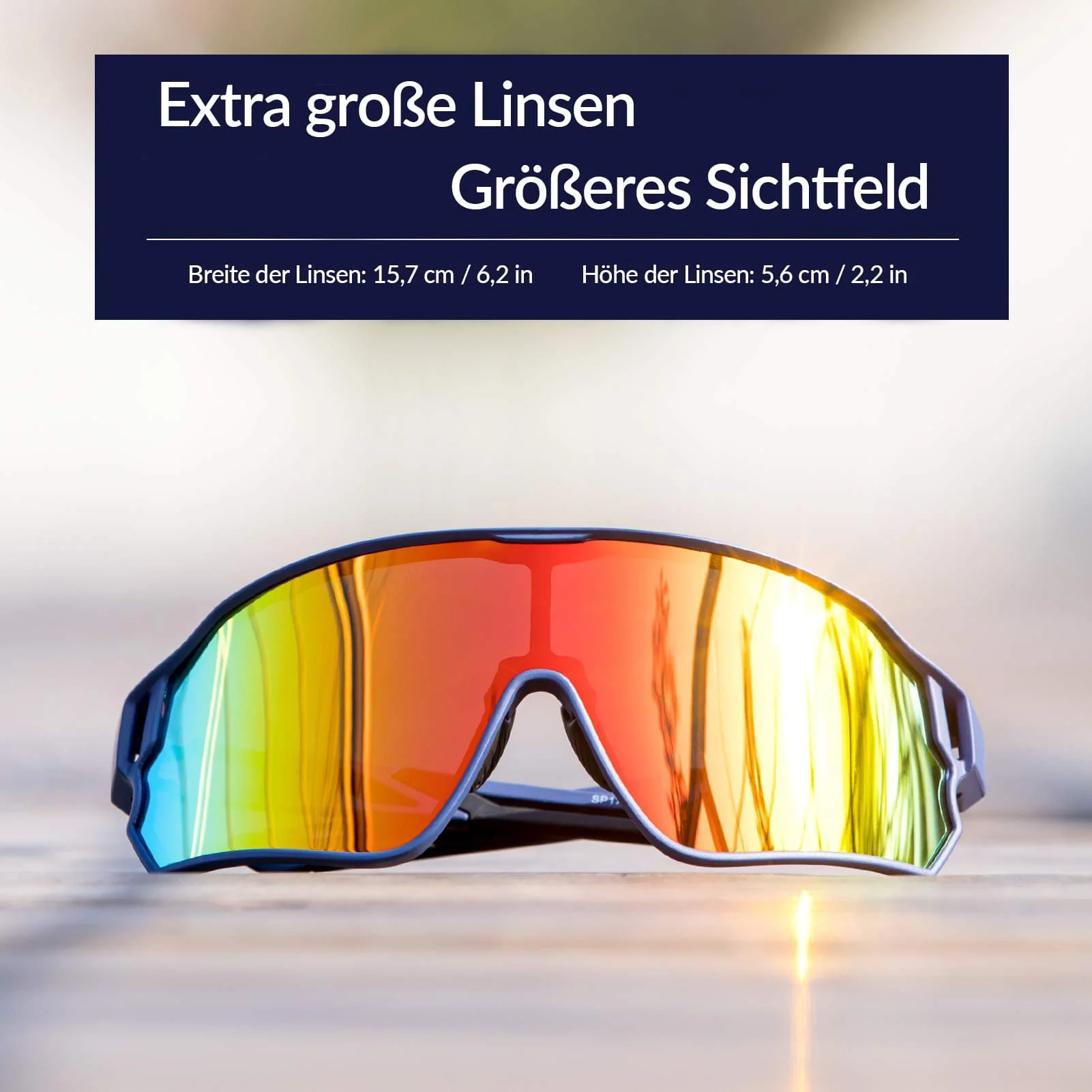 Polarisierte Sportbrille für Radfahrer  UV Schutz  fc349e98c37a