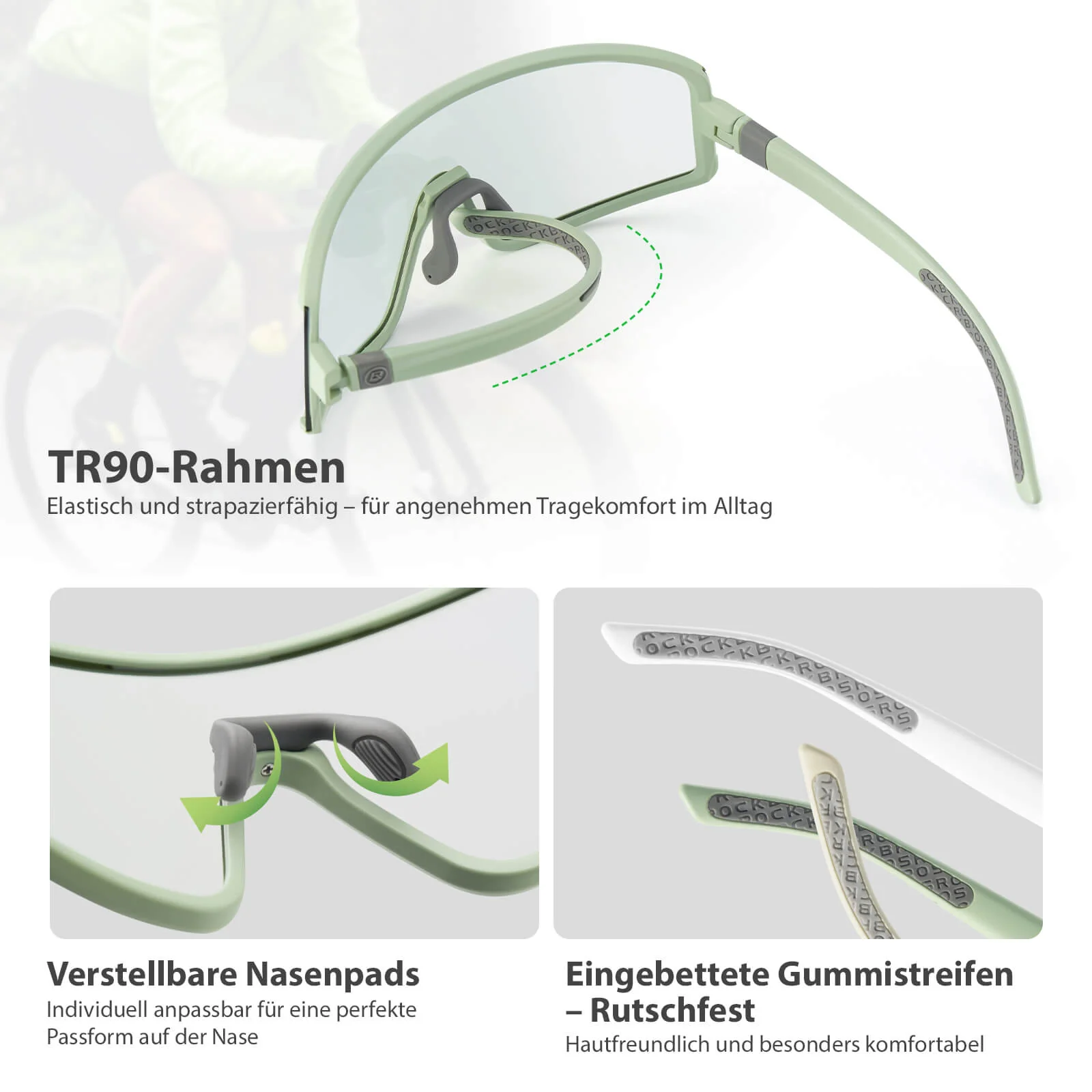 Polarisierte Ultraleichte Fahrradbrille in 4 Farbe 46083fd07a9c