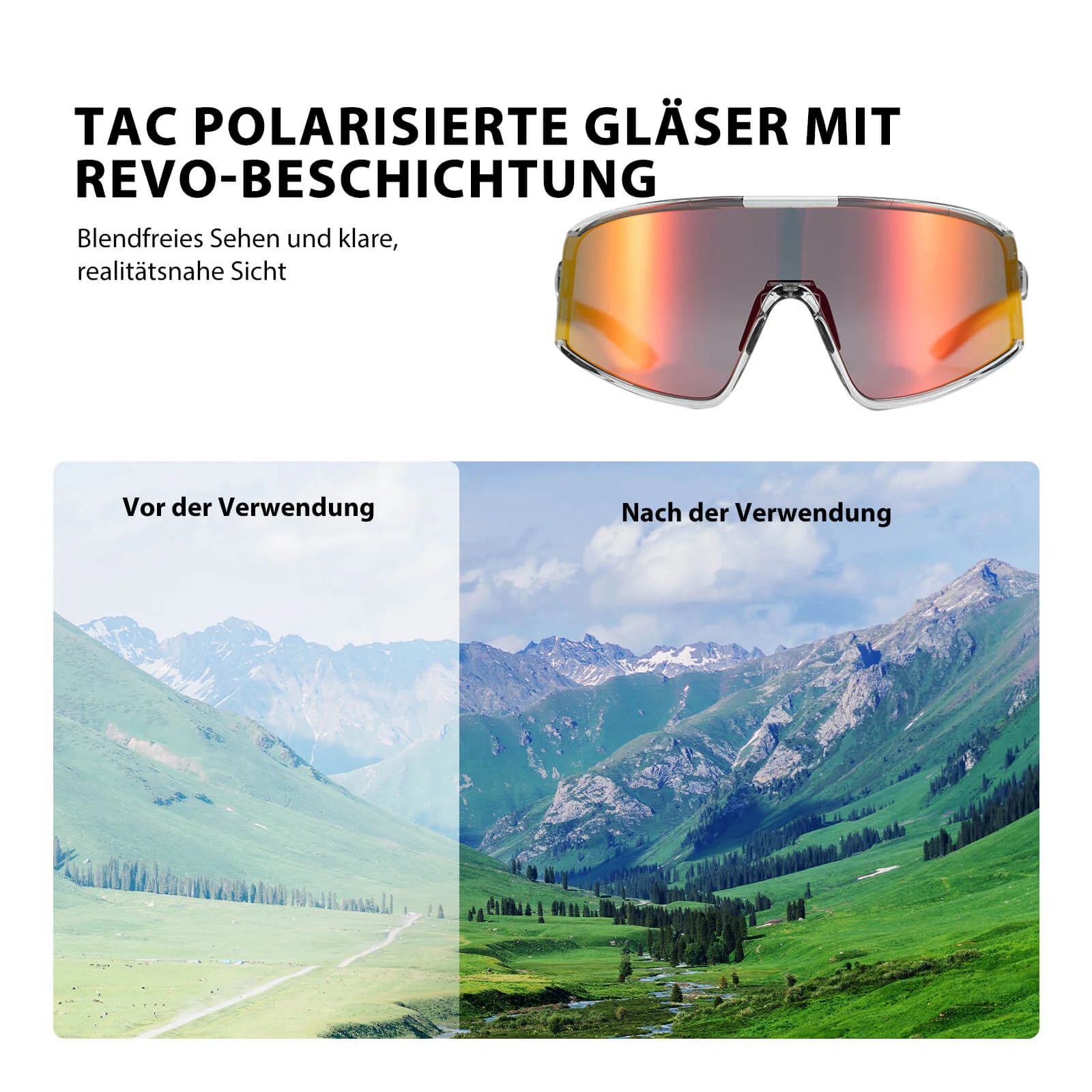 Polarisierte Ultraleichte Fahrradbrille in 4 Farbe 88910c7d1a2f