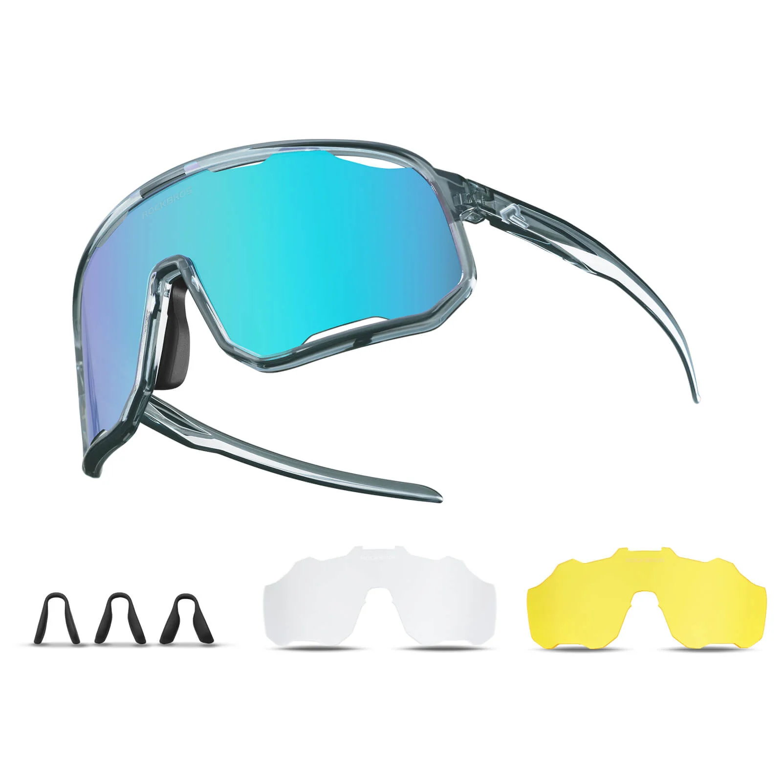 Polarisierte Unisex Fahrradbrille mit Wechsel Nase 2592b4452a00