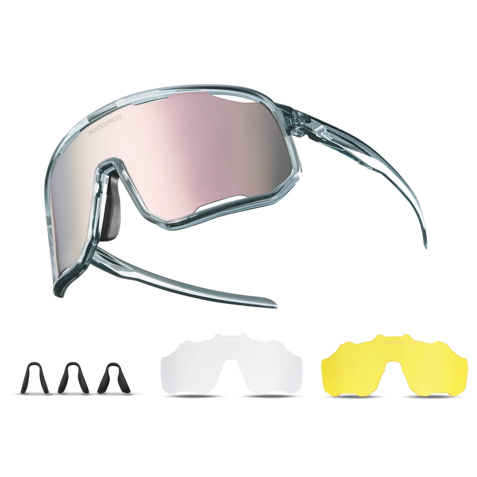 Polarisierte Unisex Fahrradbrille mit Wechsel Nase 3bb98545ab19