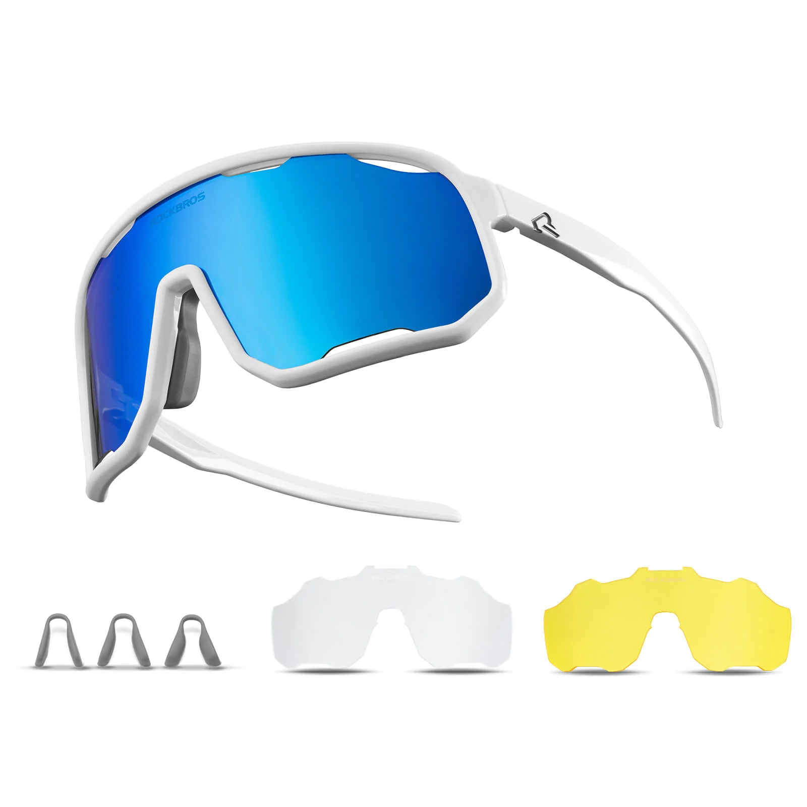 Polarisierte Unisex Fahrradbrille mit Wechsel Nase 4acd8cba03d3