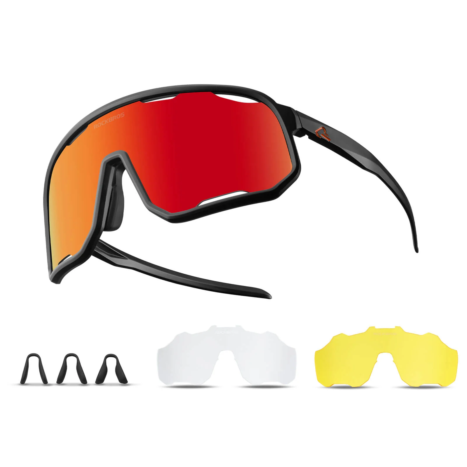 Polarisierte Unisex Fahrradbrille mit Wechsel Nase e9c34bce4df4