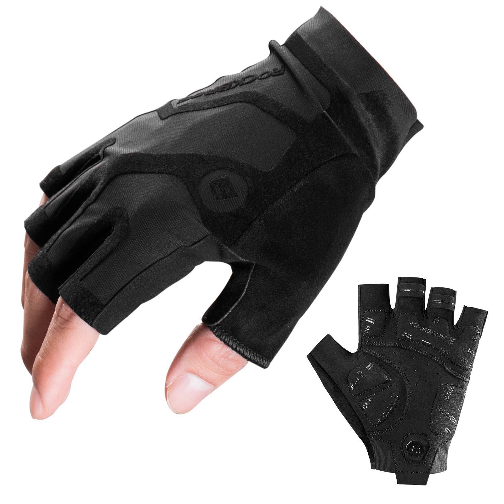 ROCKBROS Halbfinger Radhandschuhe stoßdämpfend und 001bbbe6d687