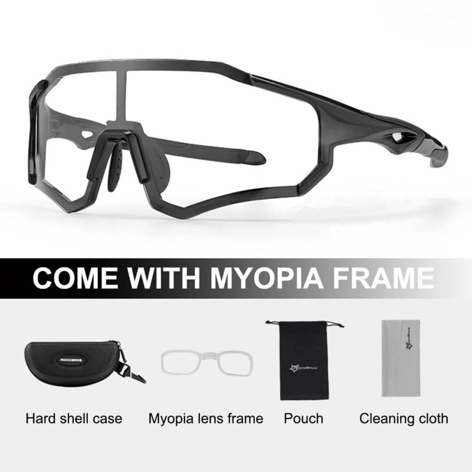 ROCKBROS Photochrome Radsport Brille mit UV400 Sch 2e3c5625546e