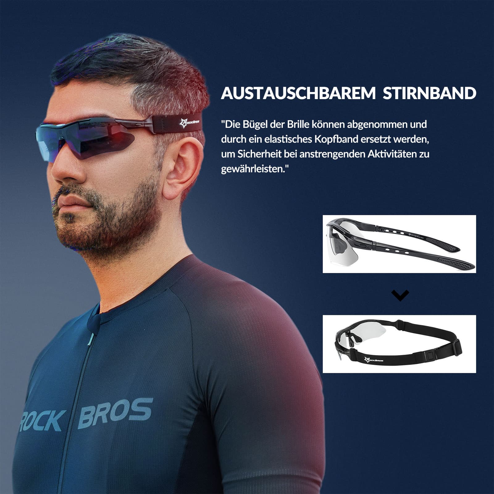 ROCKBROS Photochromic Sportbrillen Mit Austauschba 1ffaab4dcc4a