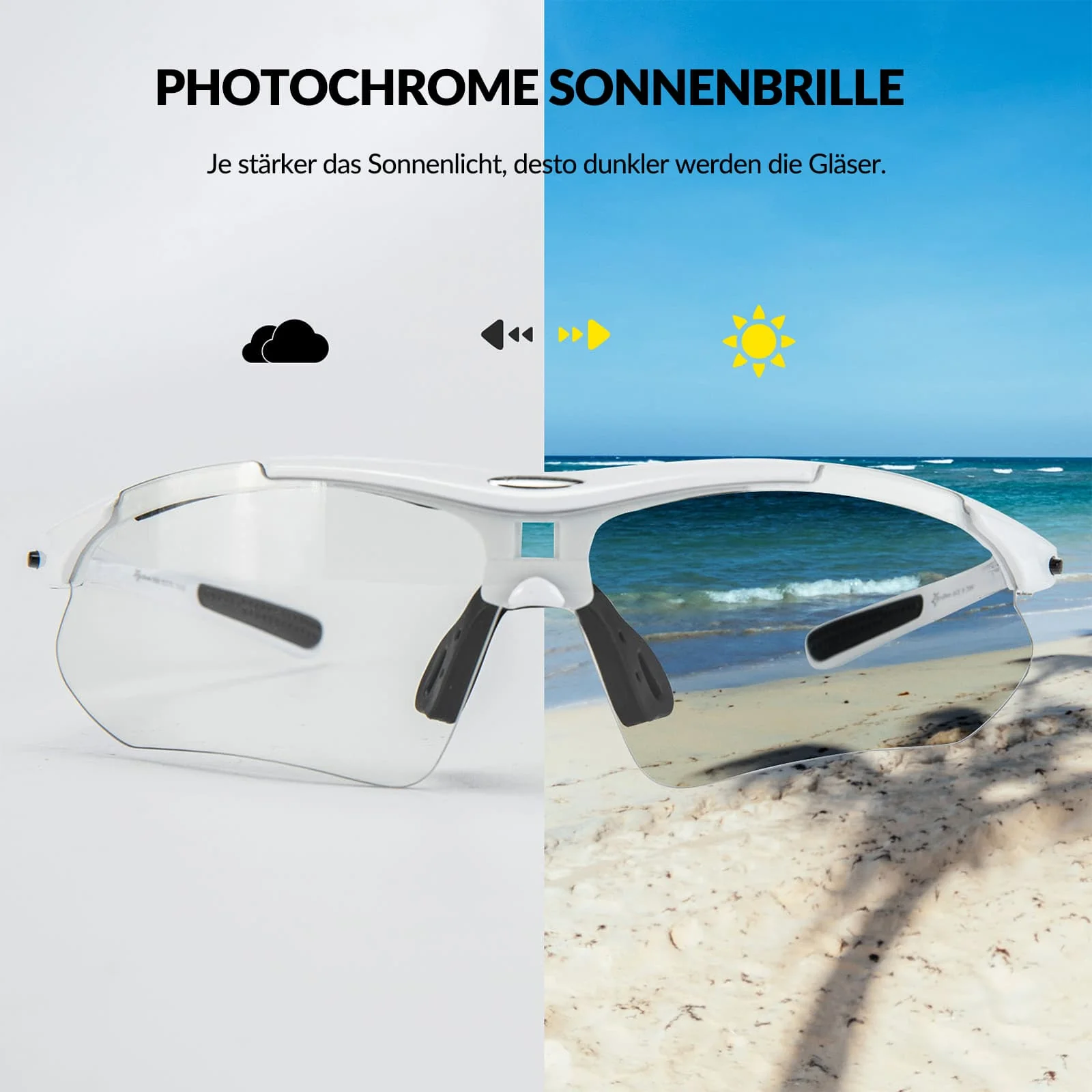 ROCKBROS Photochromic Sportbrillen Mit Austauschba c4116ef00288