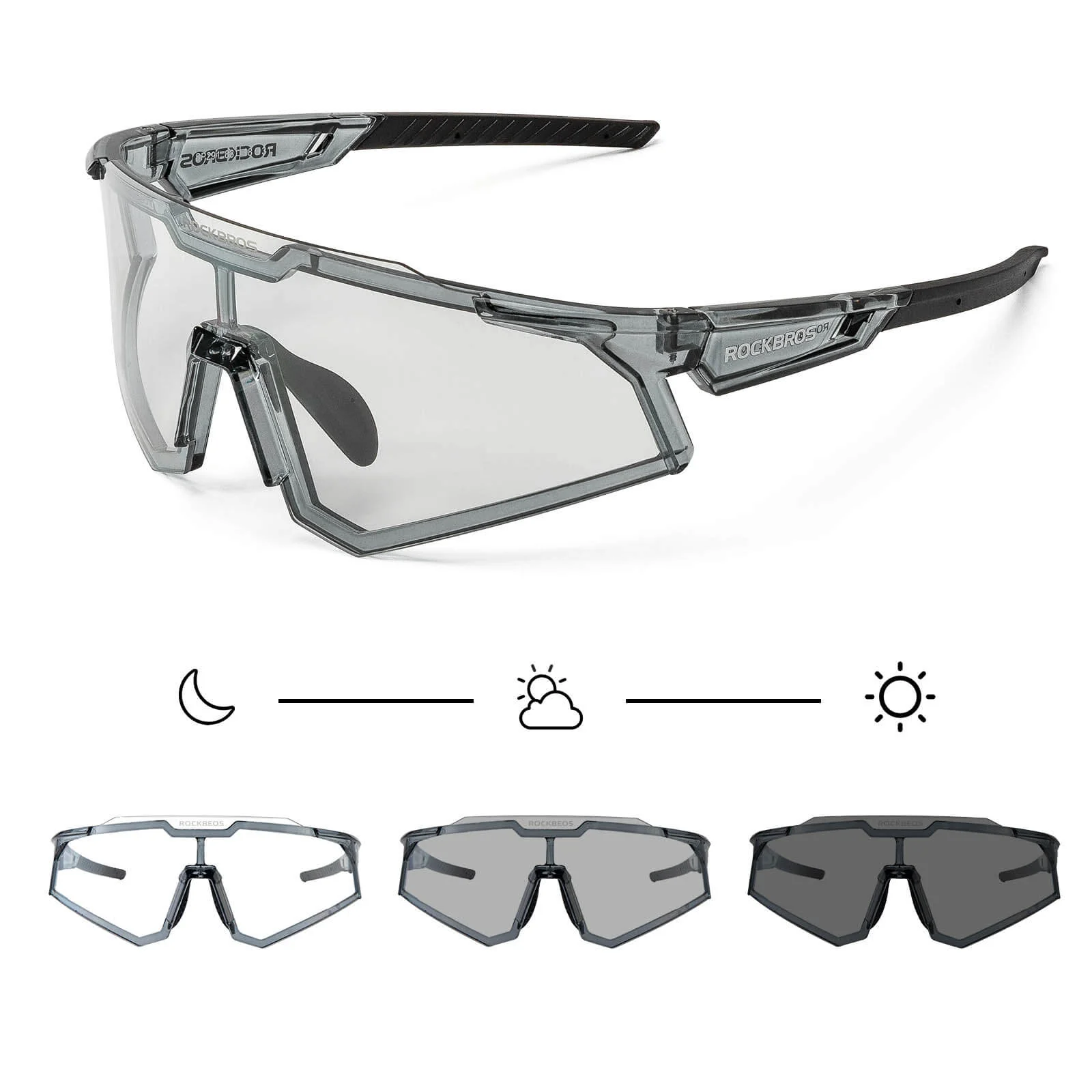 ROCKBROS Sonnenbrille Fahrradbrille Selbsttönend O 79634c29e490