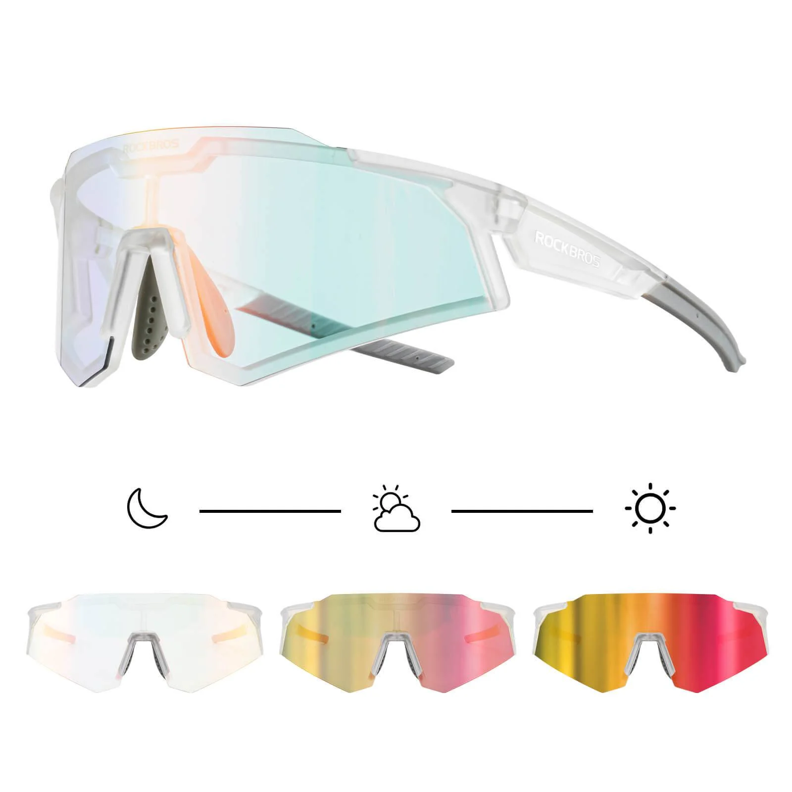 ROCKBROS Sonnenbrille Fahrradbrille Selbsttönend O 982c788e8bfb