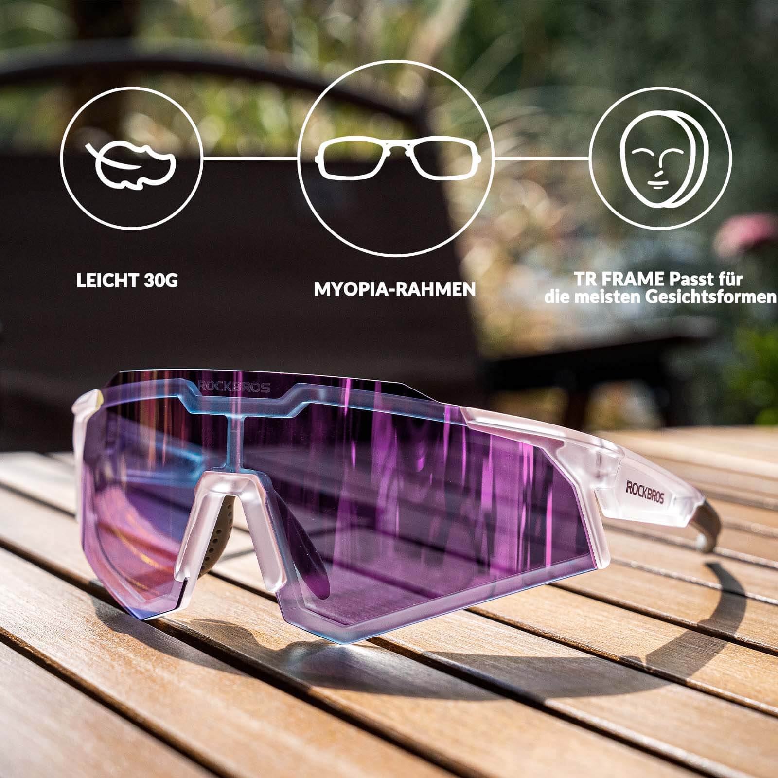ROCKBROS Sonnenbrille Fahrradbrille Selbsttönend O af6f28b32850